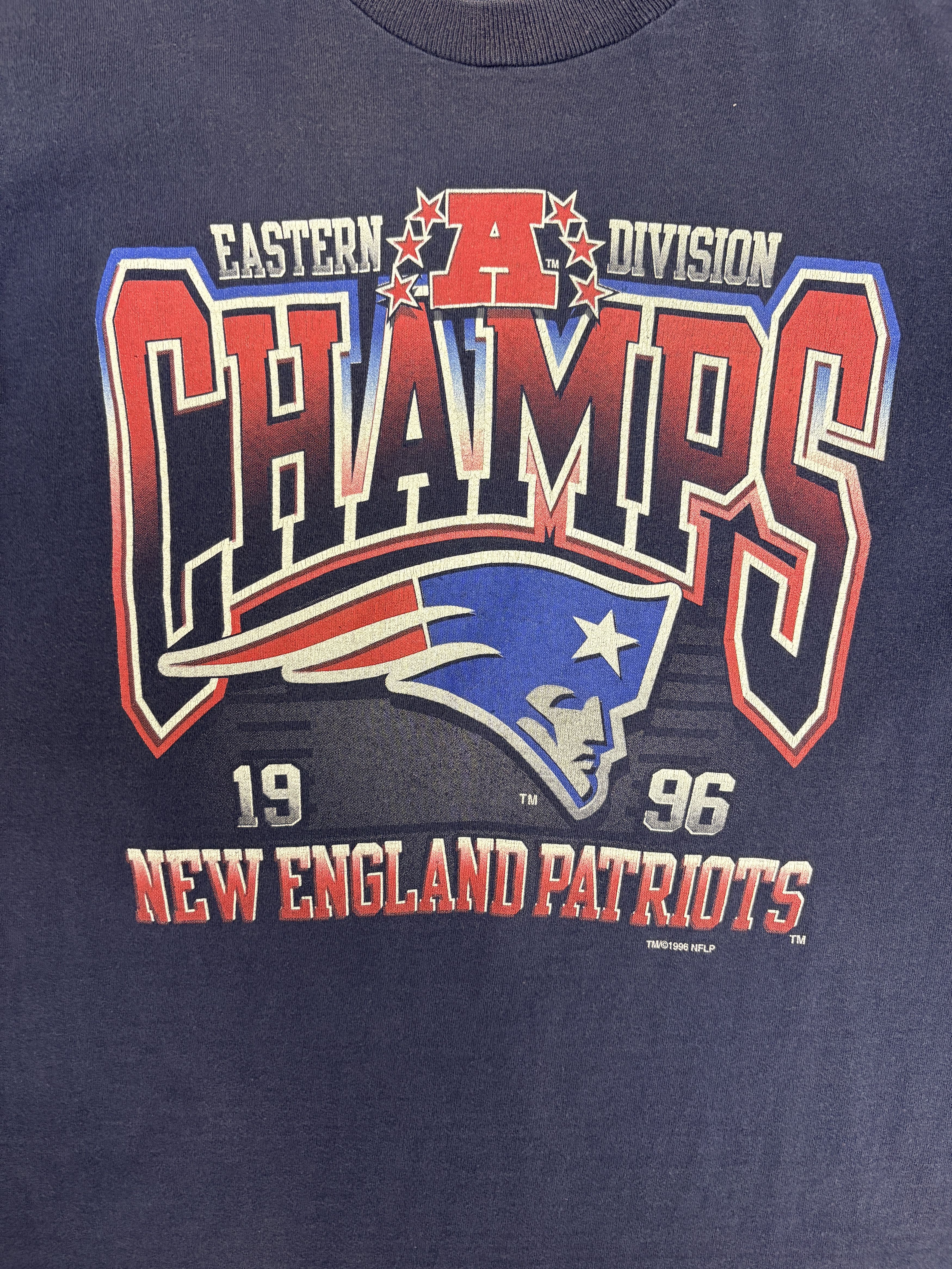 Vintage New England Patriots Division Champs 1996 Vintage T-Shirt Size US L / EU 52-54 / 3 - 2 Thumbnail