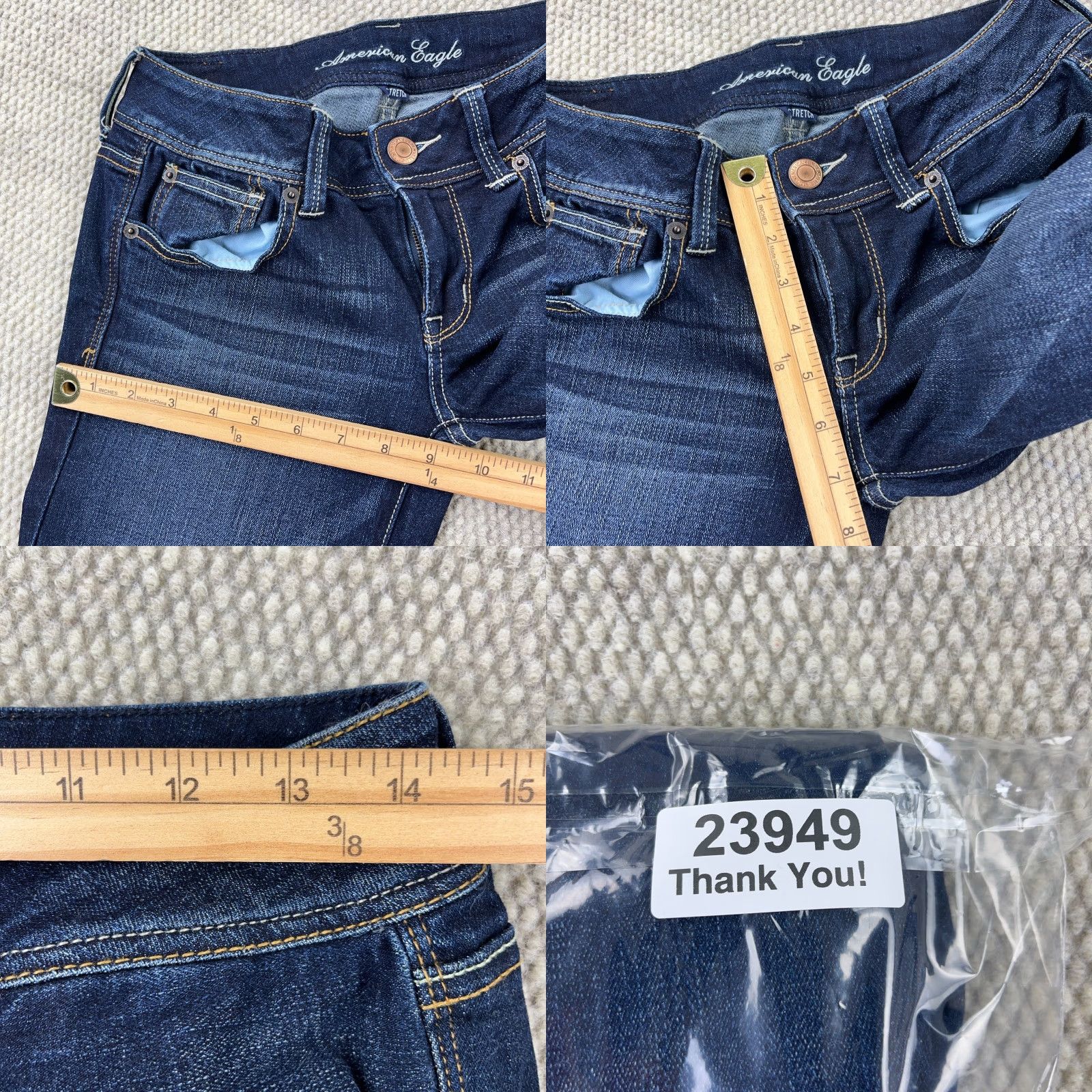 American Eagle Outfitters VINTAGE American Eagle Jeans Women 6 Short Boot Cut Slim Fit Dark Wash Blue 5-Pocket Regular Denim Baggy Hipster Mens Womens Size 28" / US 6 / IT 42 - 9 Thumbnail
