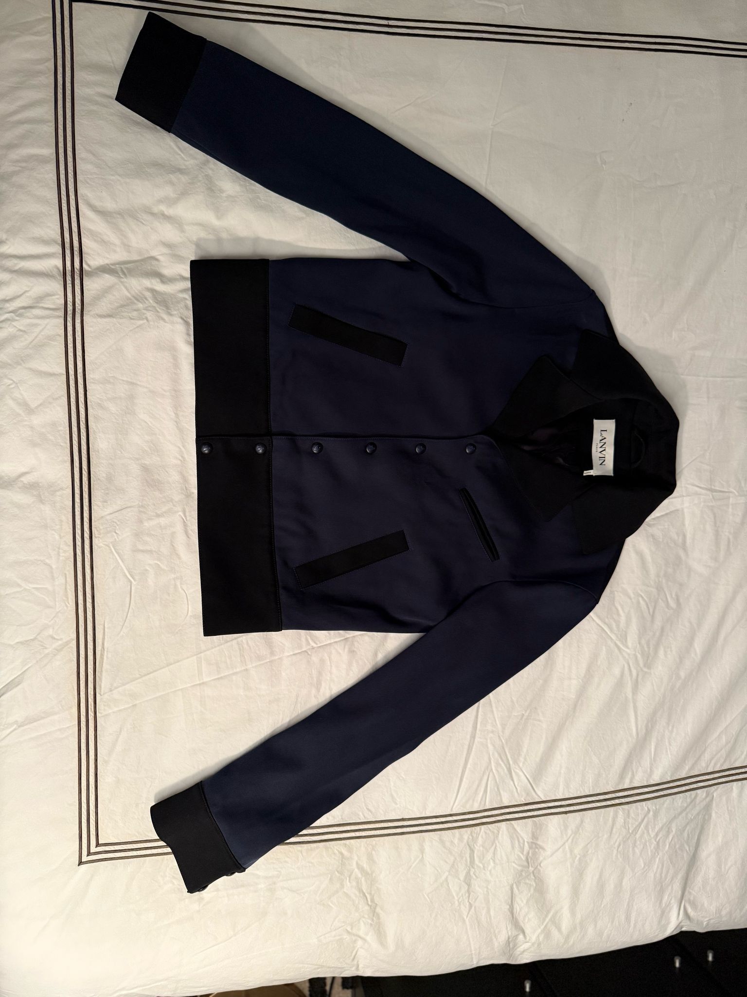 Lanvin Cotton Jacket Navy Black Size 48 Size US M / EU 48-50 / 2 - 2 Thumbnail