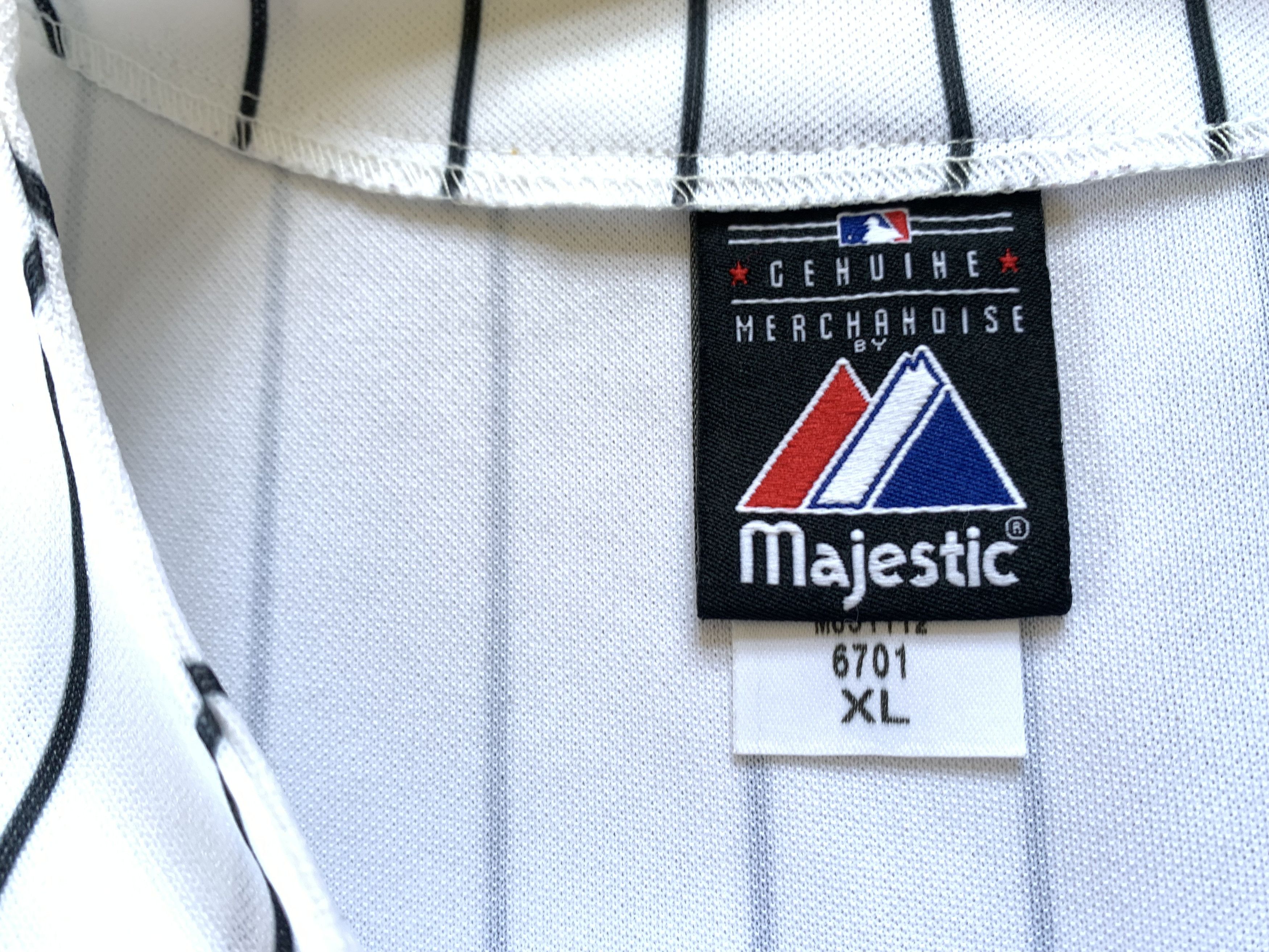 MLB × Majestic Rare MLB Chicago White Sox Majestic Stripe Jersey Size US XL / EU 56 / 4 - 6 Thumbnail
