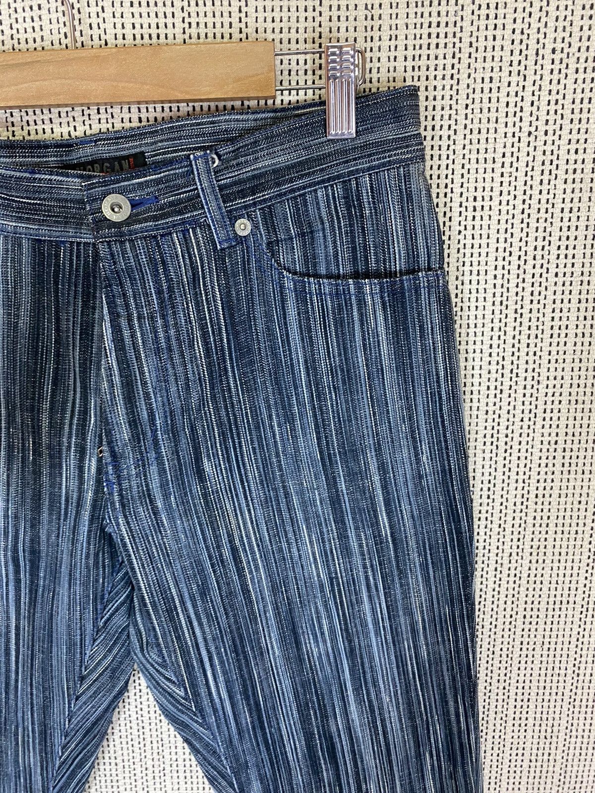 If Six Was Nine × Japanese Brand × Morgan Homme ‼️MORGAN HOMME STRIPED FLARED PANTS NICE DESIGN SIZE 30‼️ Size US 30 / EU 46 - 5 Thumbnail
