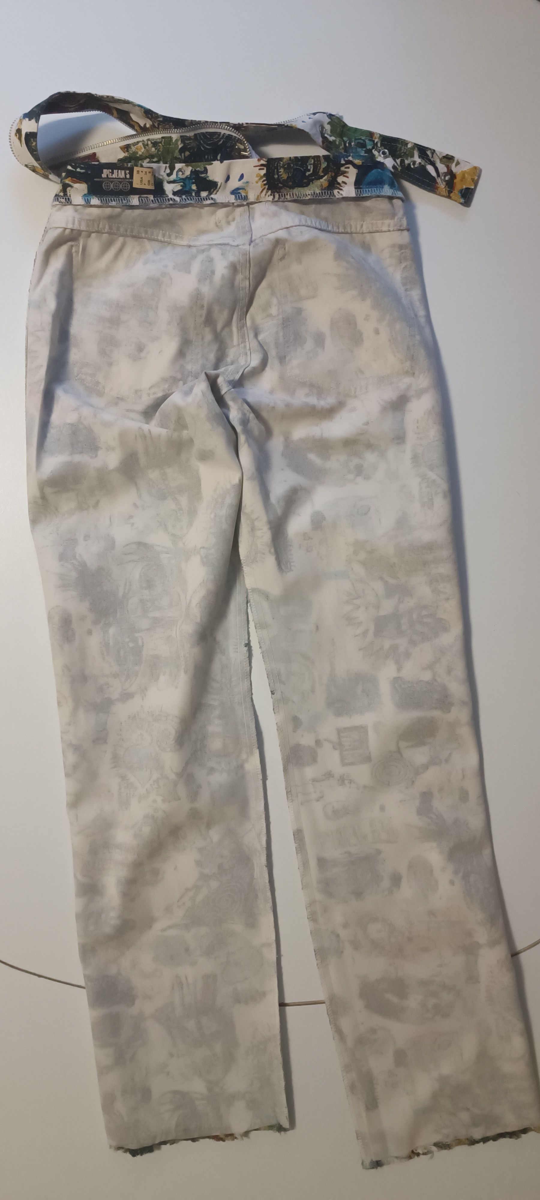 Jean Paul Gaultier 2000 - Basquiat graffiti pants Size 26" / US 2 / IT 38 - 4 Thumbnail