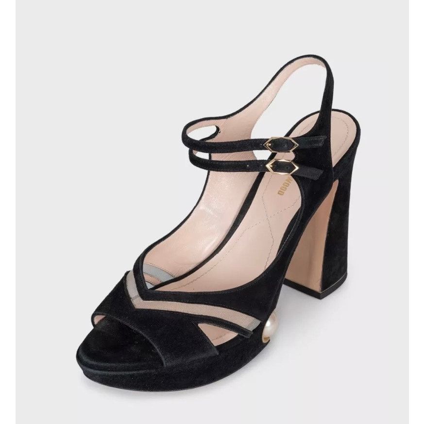 Nicholas Kirkwood Nicholas Kirkwood Pearl Suede Sandals - Size 39 Size US 9 / IT 39 - 3 Thumbnail