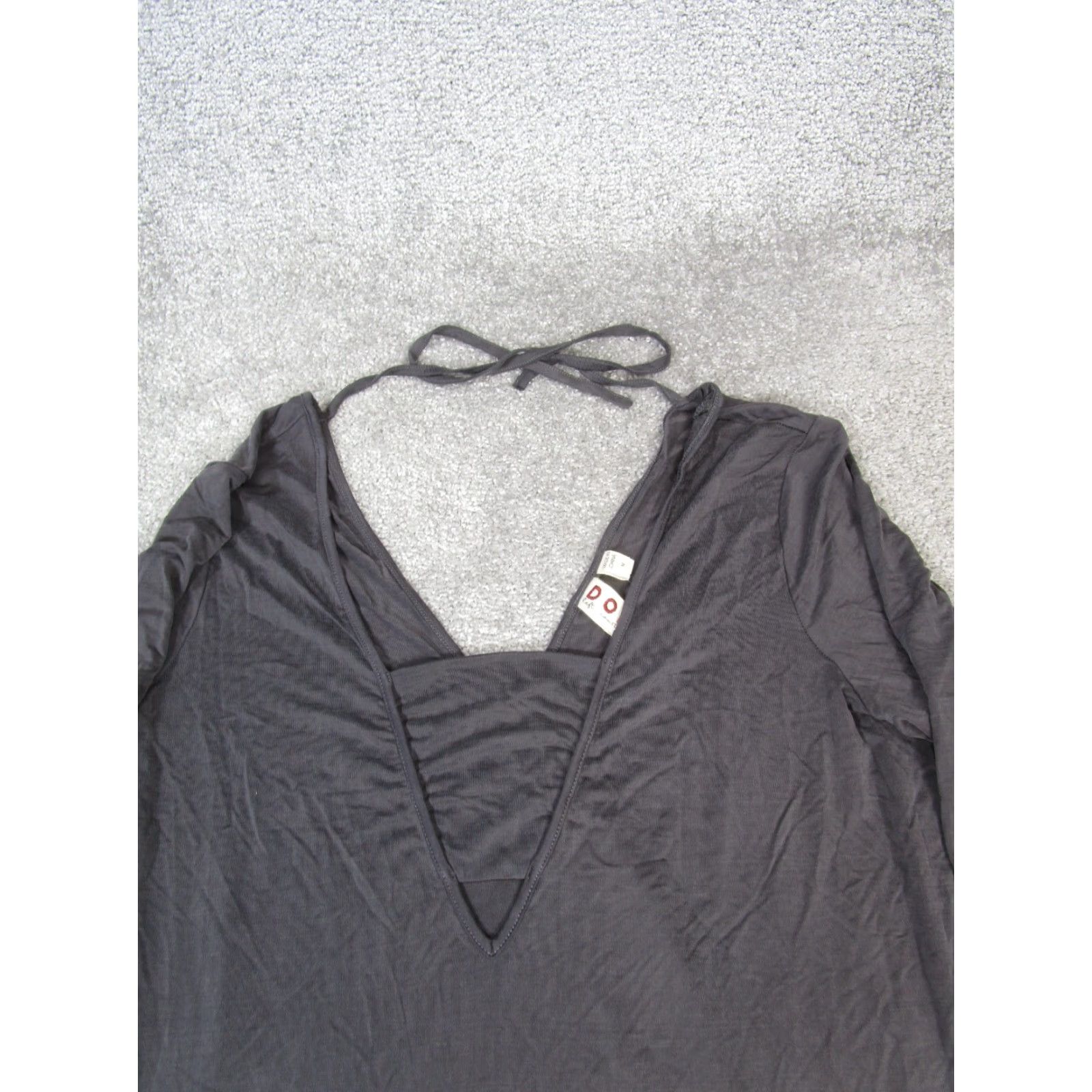 Vintage VINTAGE Dolan Dress Womens Medium Gray Halter Fit & Flare Casual Business 3/4 Sleeve Short Size M / US 6-8 / IT 42-44 - 2 Thumbnail