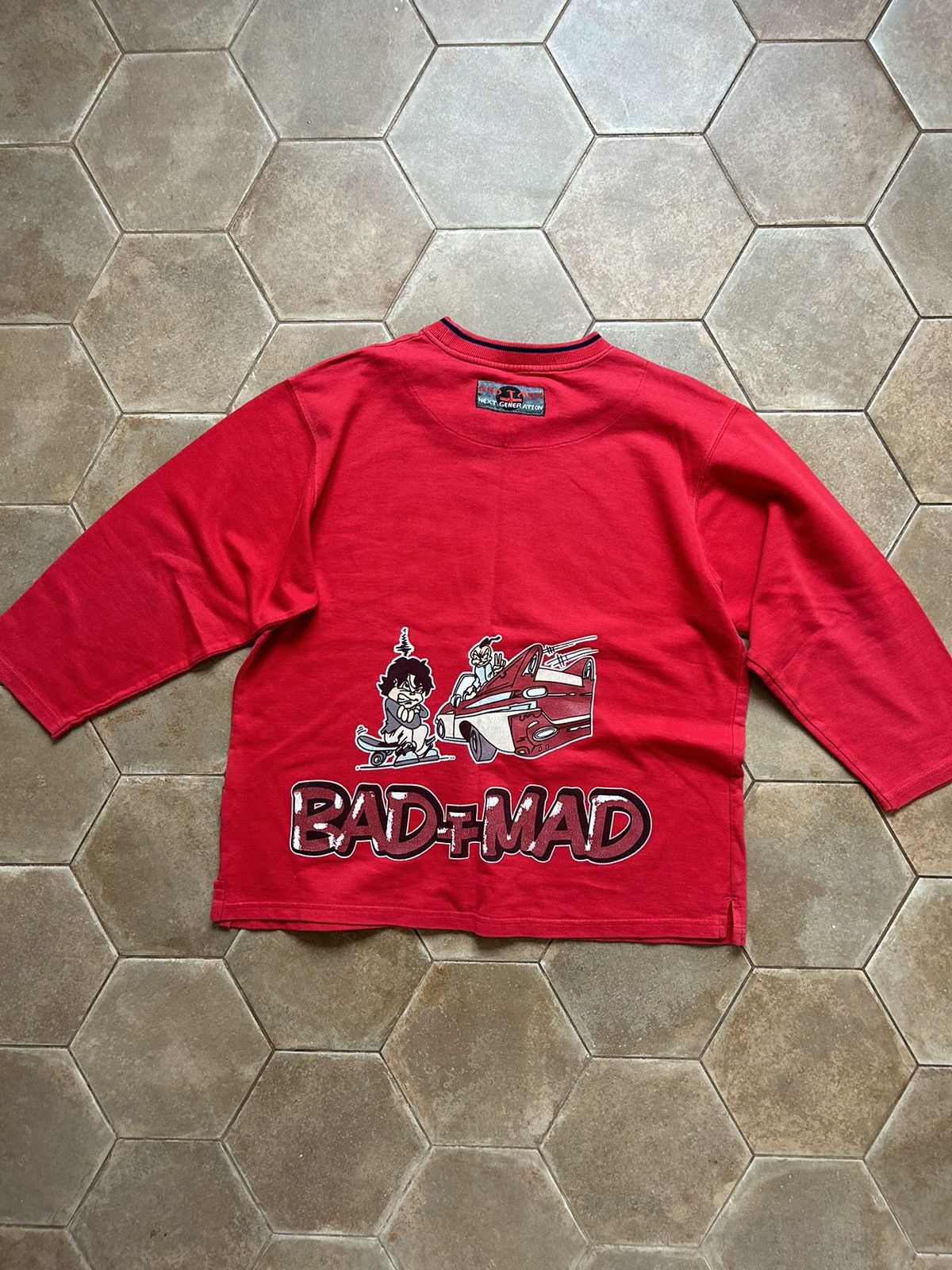 JNCO × Vintage VINTAGE 90s JAPAN STYLE KNITTED SWEATER BAD MAD SKATEBOARD Size US M / EU 48-50 / 2 - 1 Thumbnail
