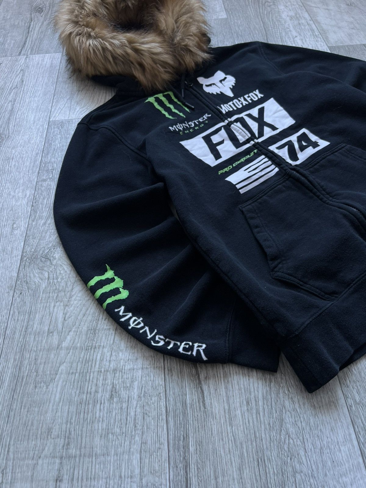 Hysteric Glamour Fox Racing Monster Energy Faux Fur Zip Y2k Hysteric Glamour Size US M / EU 48-50 / 2 - 7 Thumbnail