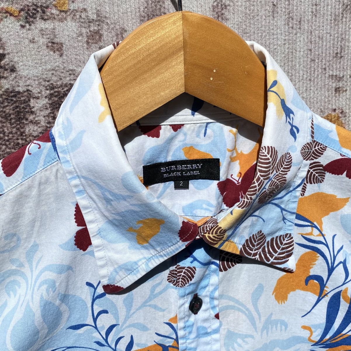 Burberry Burberry Black Label Floral Shirt Burberry Luxury Brand Size US S / EU 44-46 / 1 - 8 Thumbnail
