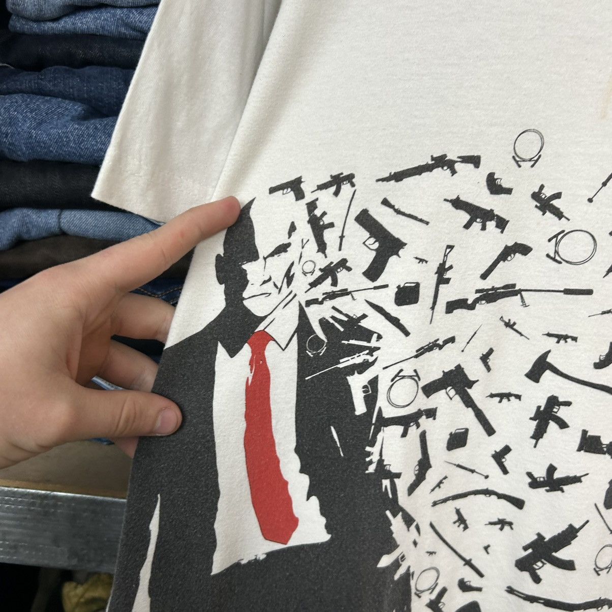 Vintage Vintage Hitman Big graphic logo movie streetwear tee Size US XL / EU 56 / 4 - 3 Thumbnail