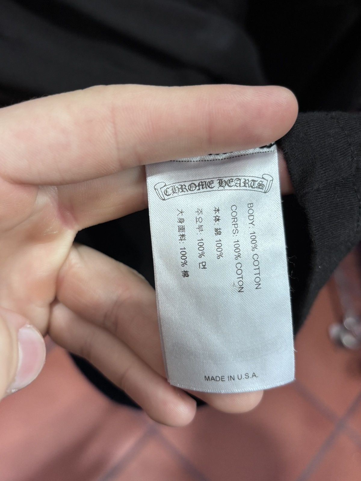 Chrome Hearts Chrome Hearts Neck Logo Black Tee Size US XXL / EU 58 / 5 - 6 Thumbnail