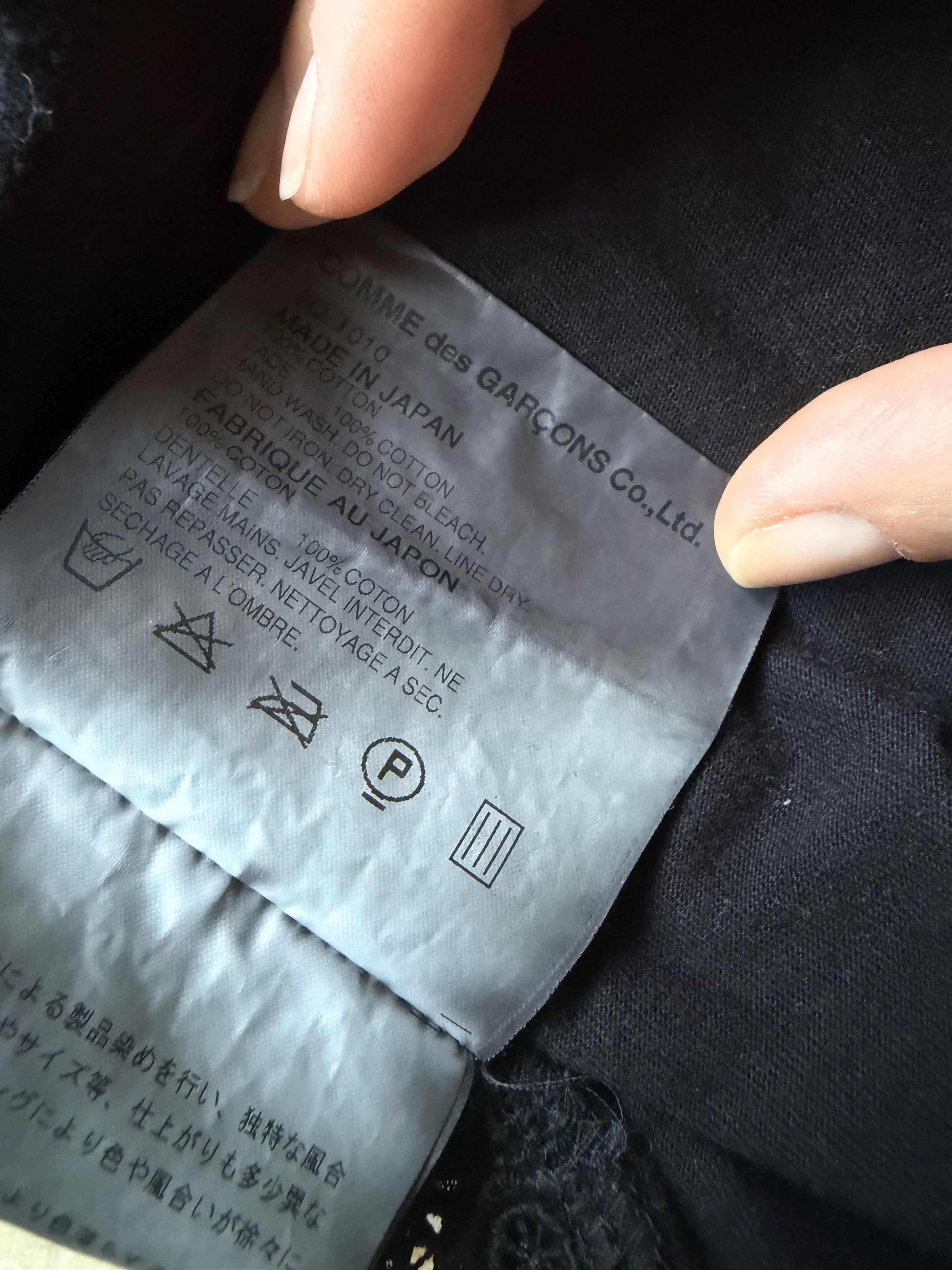 Comme des Garcons CDG Tricot Black Lace Panel Tee AD2005 Japan Size S Size S / US 4 / IT 40 - 5 Thumbnail