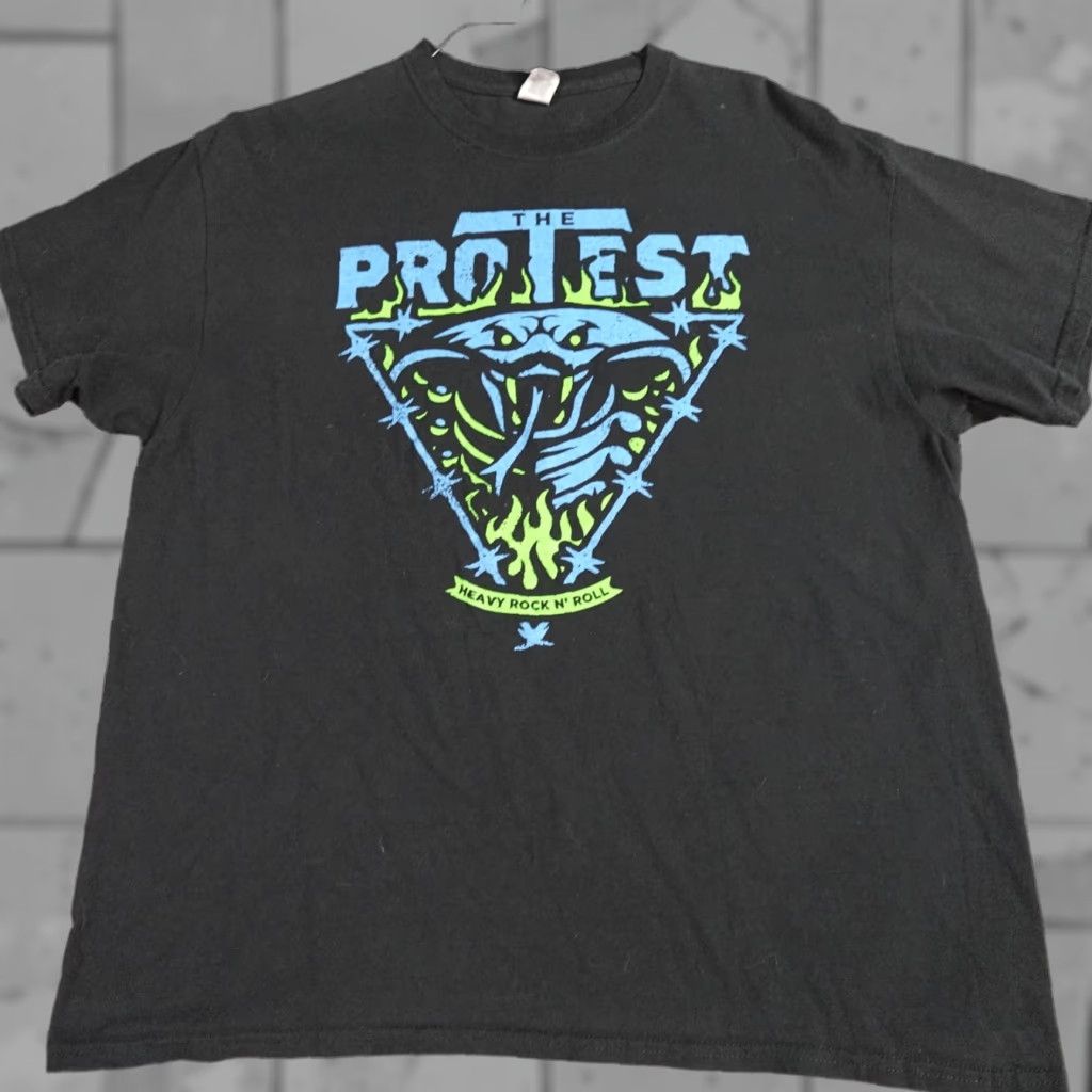 Vintage Nike Shirt Men XL Black The Protest Heavy Rock n Roll Cobra Band Size US XL / EU 56 / 4 - 1 Thumbnail