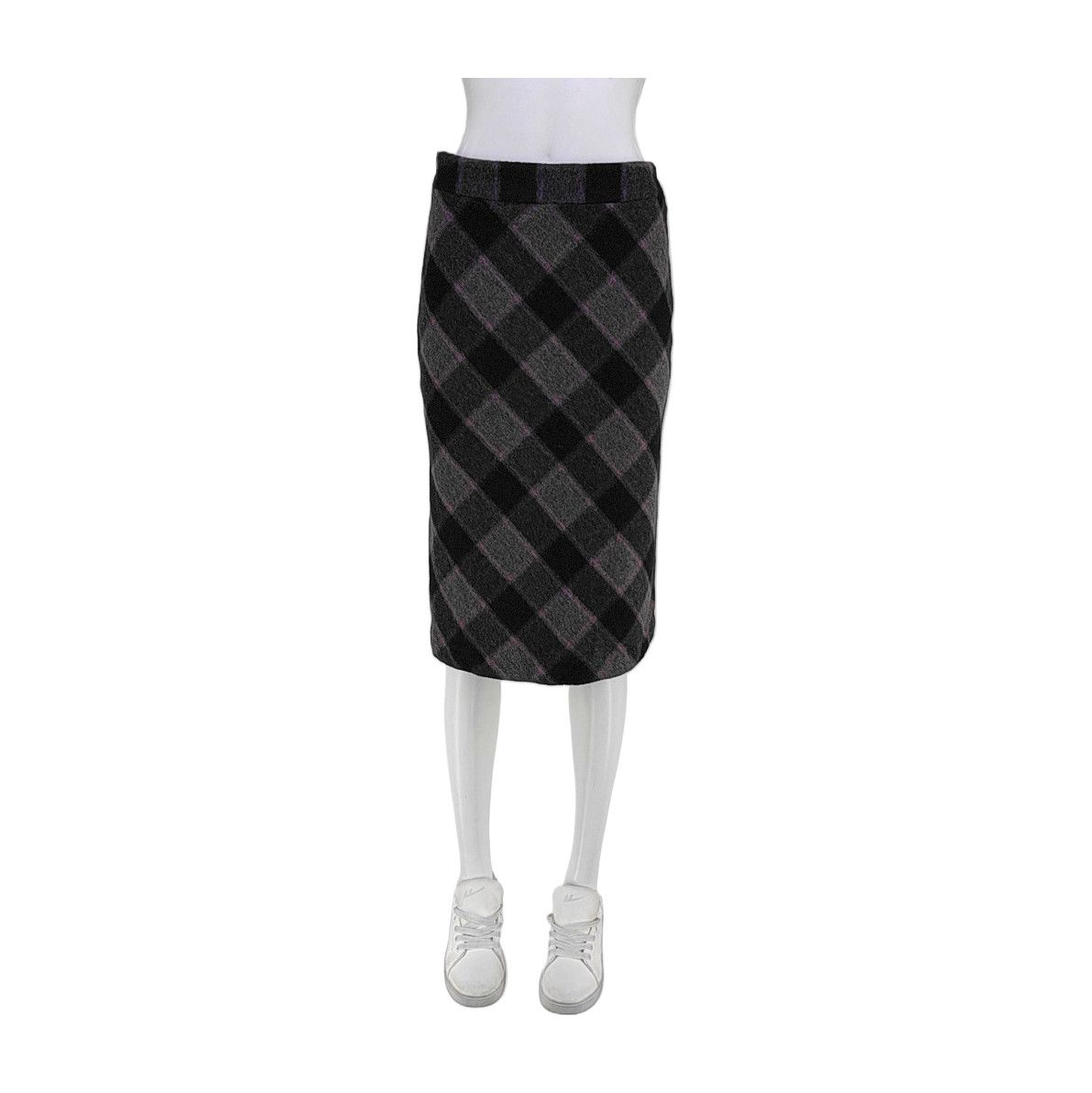Balenciaga Balenciaga Plaid Wool Blend Midi Skirt Size 38 Size 27" / US 4 / IT 40 - 1 Thumbnail