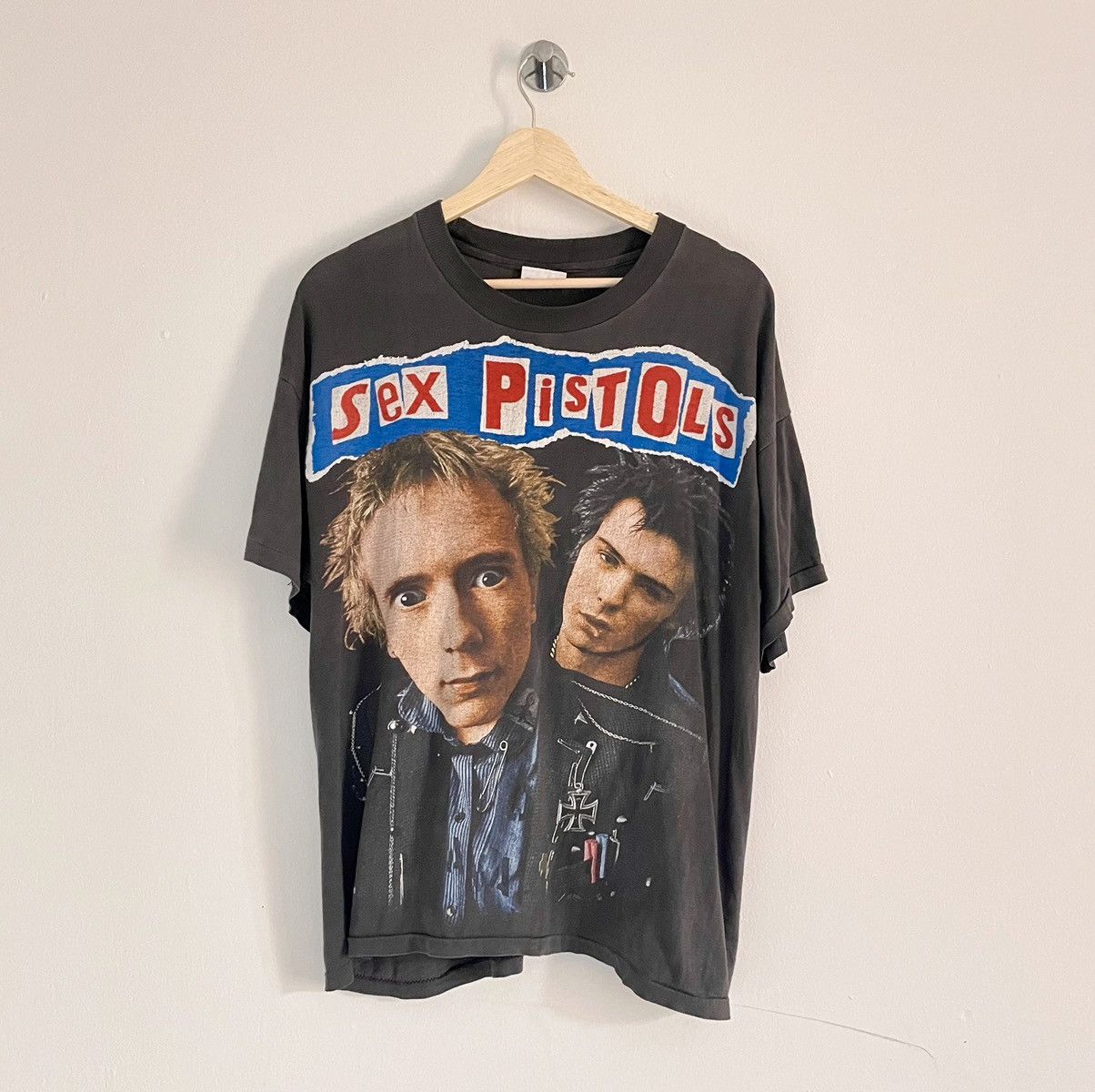 image of Sex Pistols 80’S Vintage Shirt in Grey, Men's (Size XL)