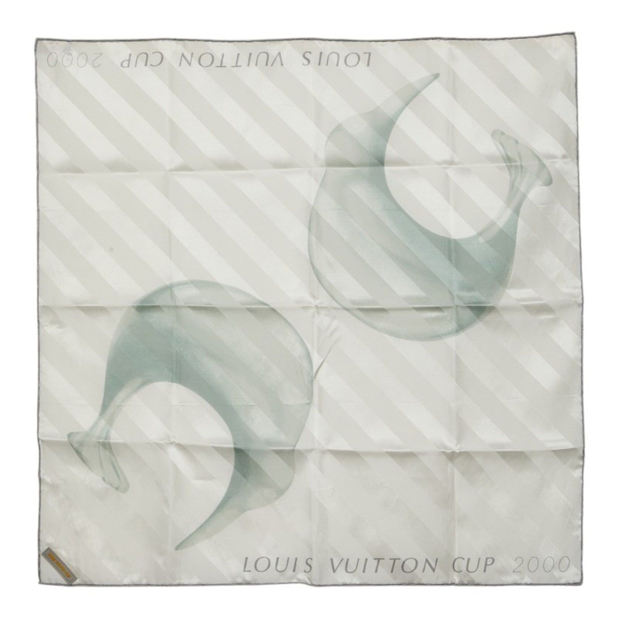 Louis Vuitton Louis Vuitton Cup 2000 Scarf/Muffler, White/Silver, Silk/Cotton, Women's. Size ONE SIZE - 1 Thumbnail
