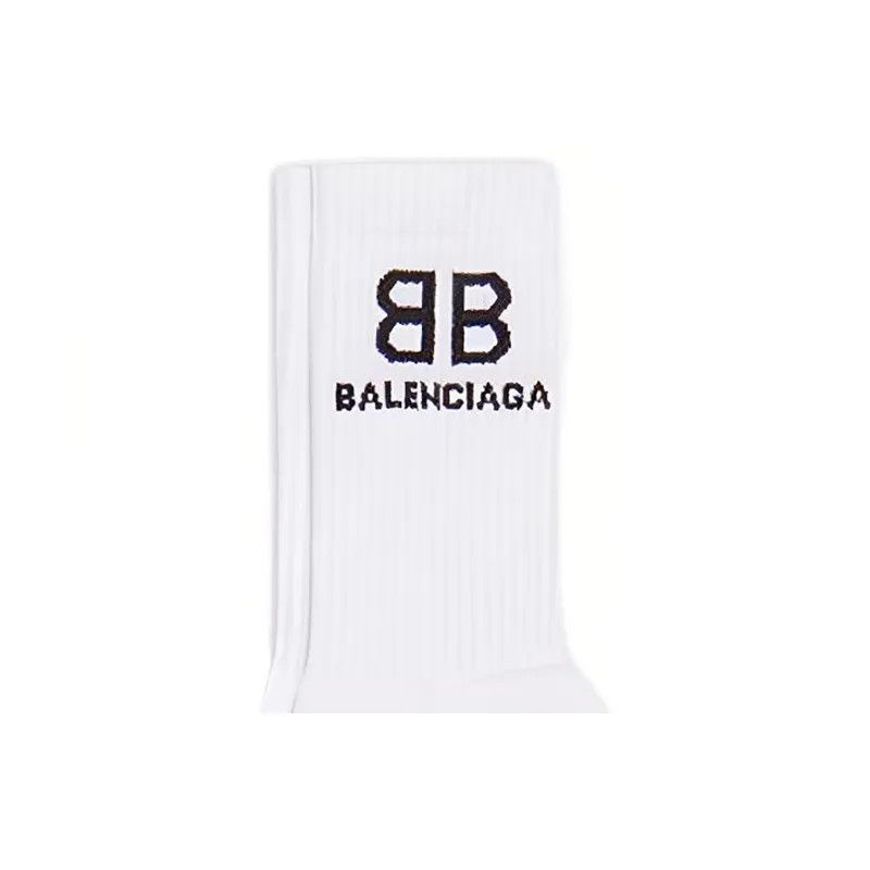 Balenciaga oc11z0725 Size: OS / BB Tennis Socks in White Size ONE SIZE - 4 Thumbnail