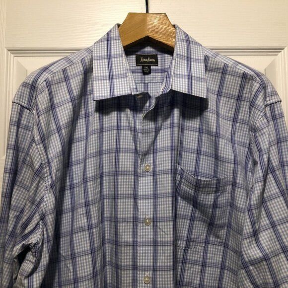 Neiman Marcus Neiman Marcus men's blue cotton casual shirt size: XXL Size US XXL / EU 58 / 5 - 1 Thumbnail