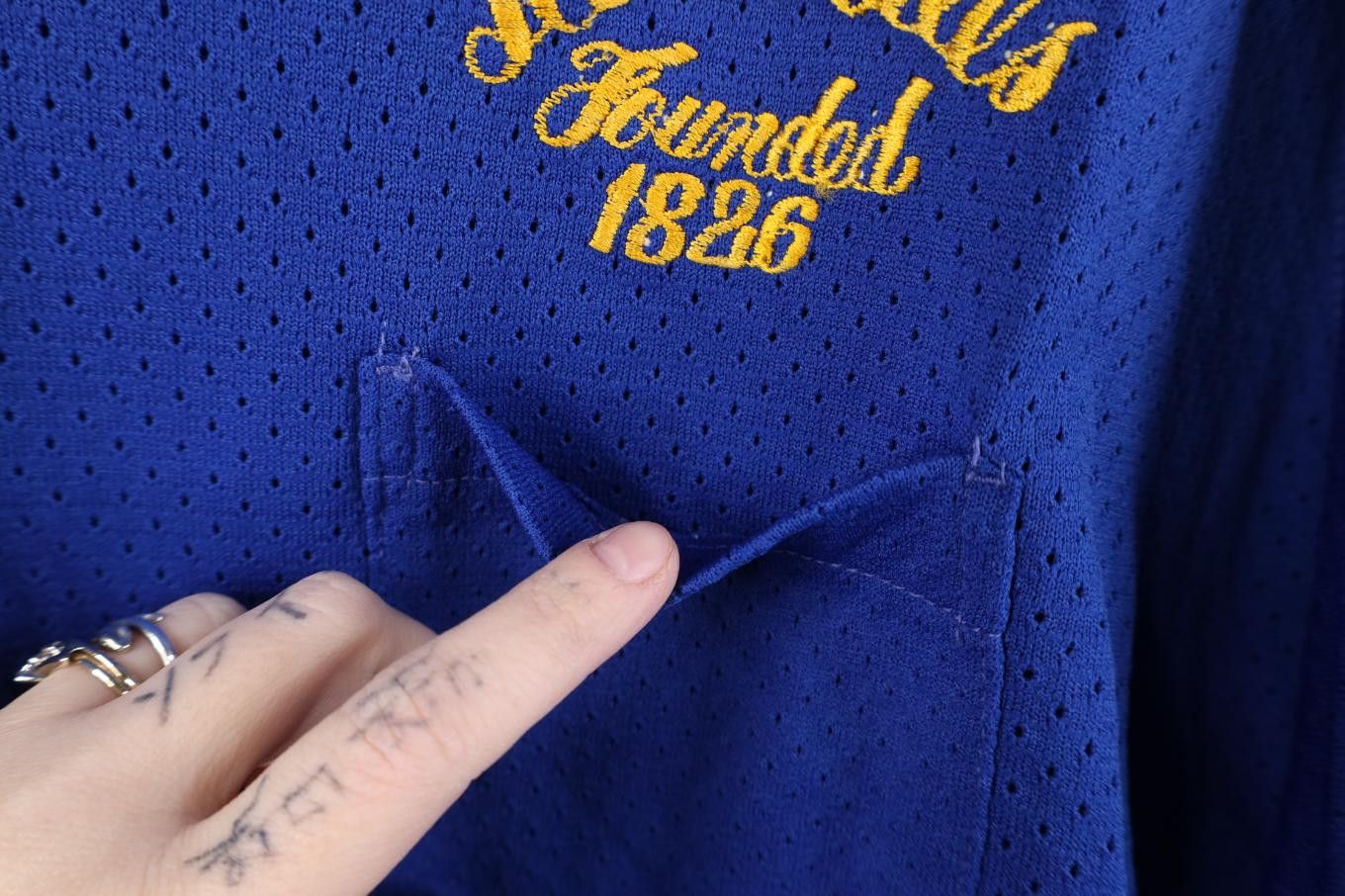 Vintage Vintage 50s Mesh 1/4 Zip Jersey Collared Polo Shirt Blue USA Size US XL / EU 56 / 4 - 5 Thumbnail
