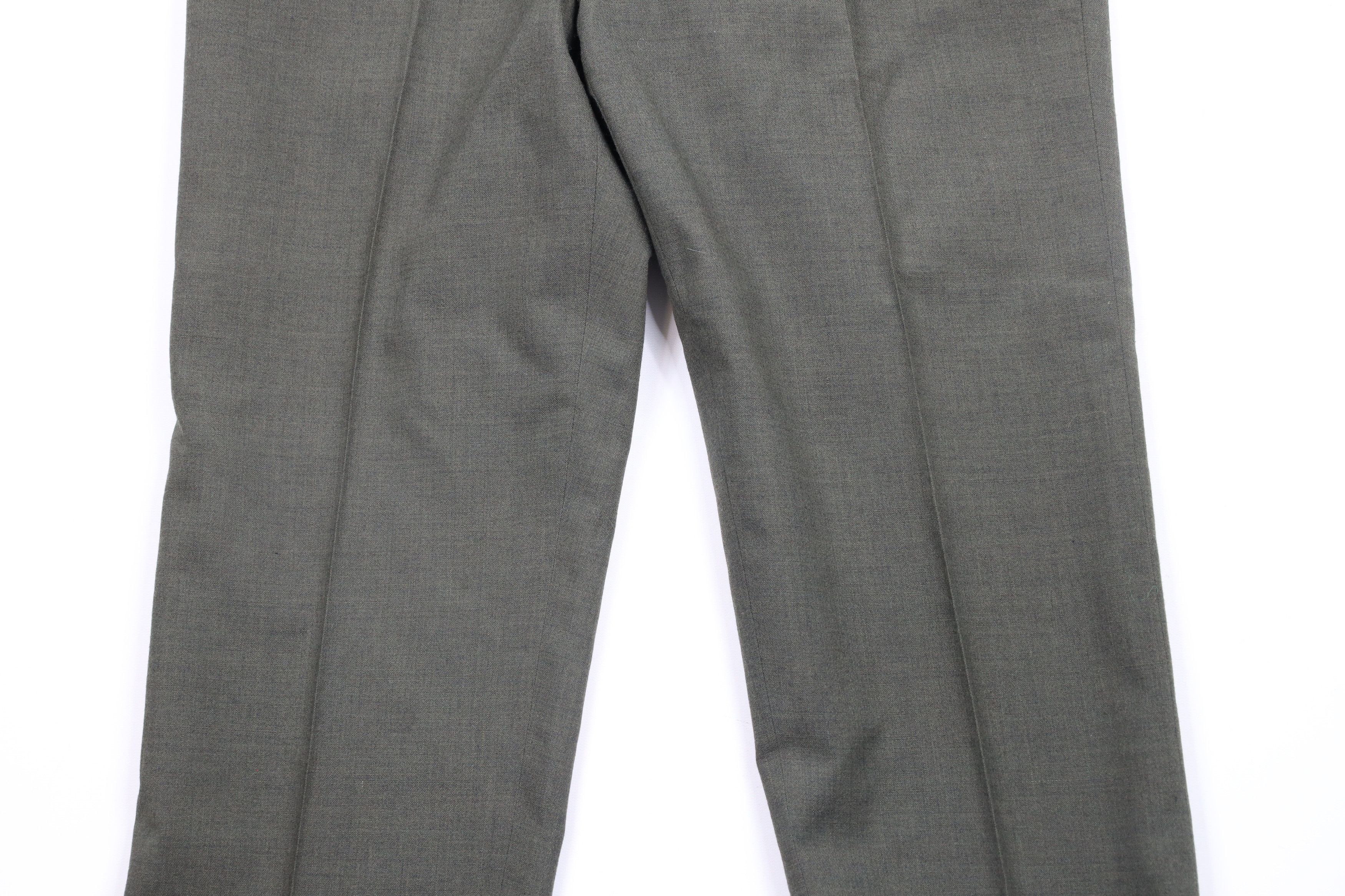 Vintage Vintage 70s Streetwear Flat Front Trousers Chino Pants Green Size US 34 / EU 50 - 3 Thumbnail