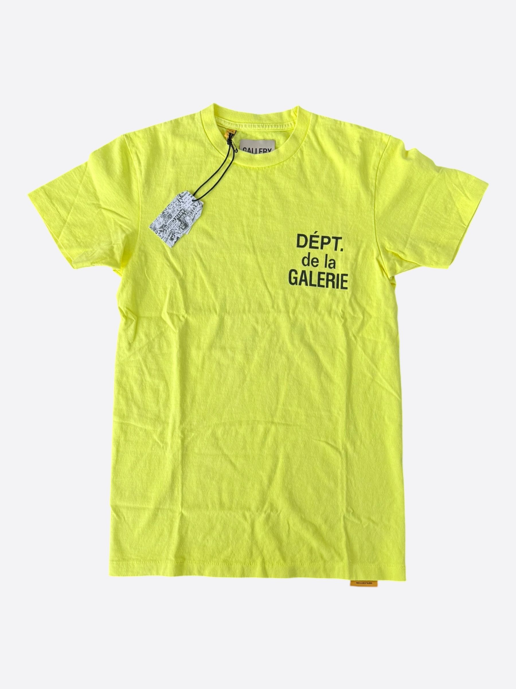 Gallery Dept. Gallery Dept Fluorescent Yellow & Black French Logo T-Shirt Size US XXL / EU 58 / 5 - 1 Thumbnail