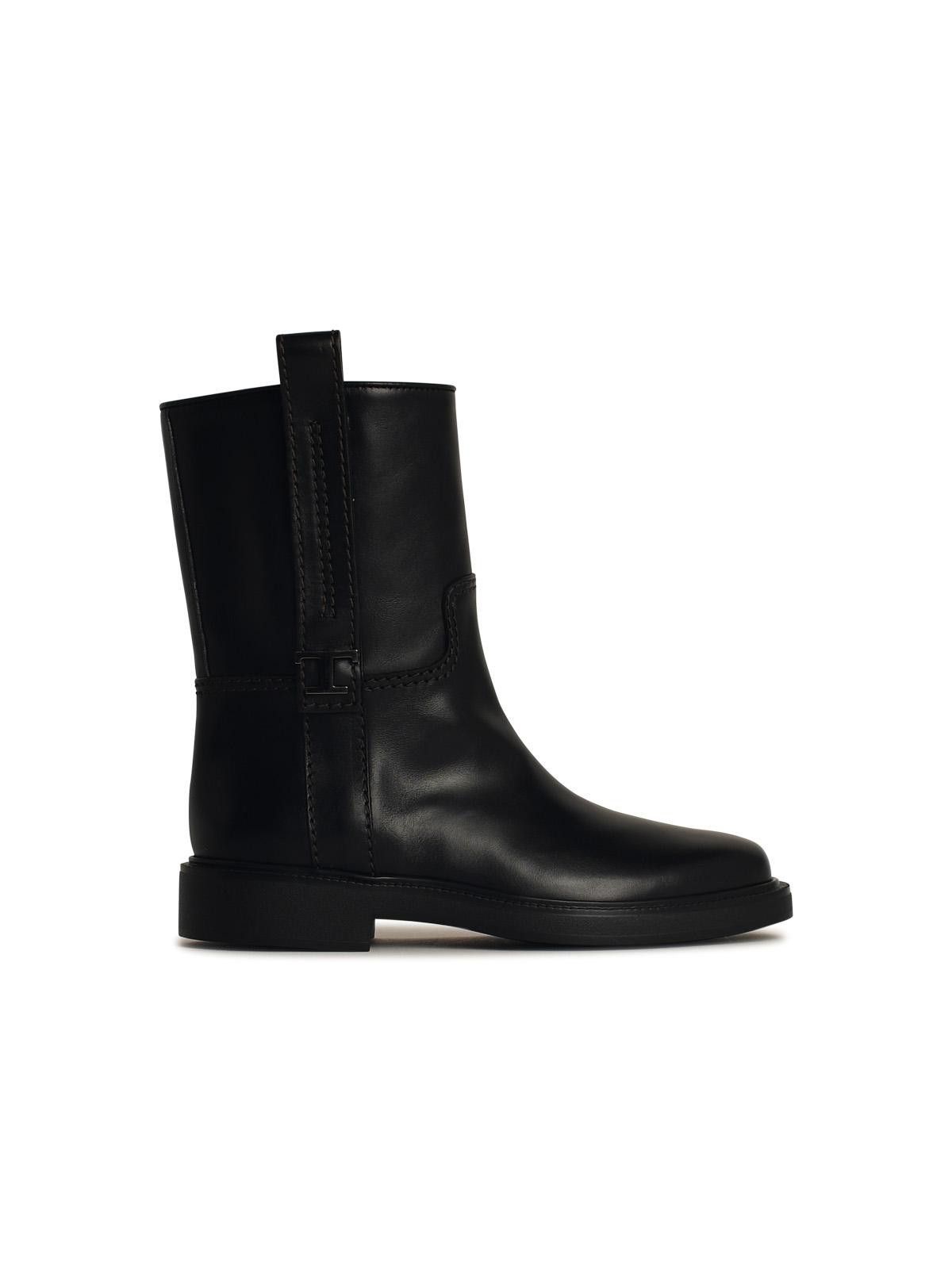 Tod's TOD'S Black Leather Ankle Boots Size US 9.5 / IT 39.5 - 1 Thumbnail