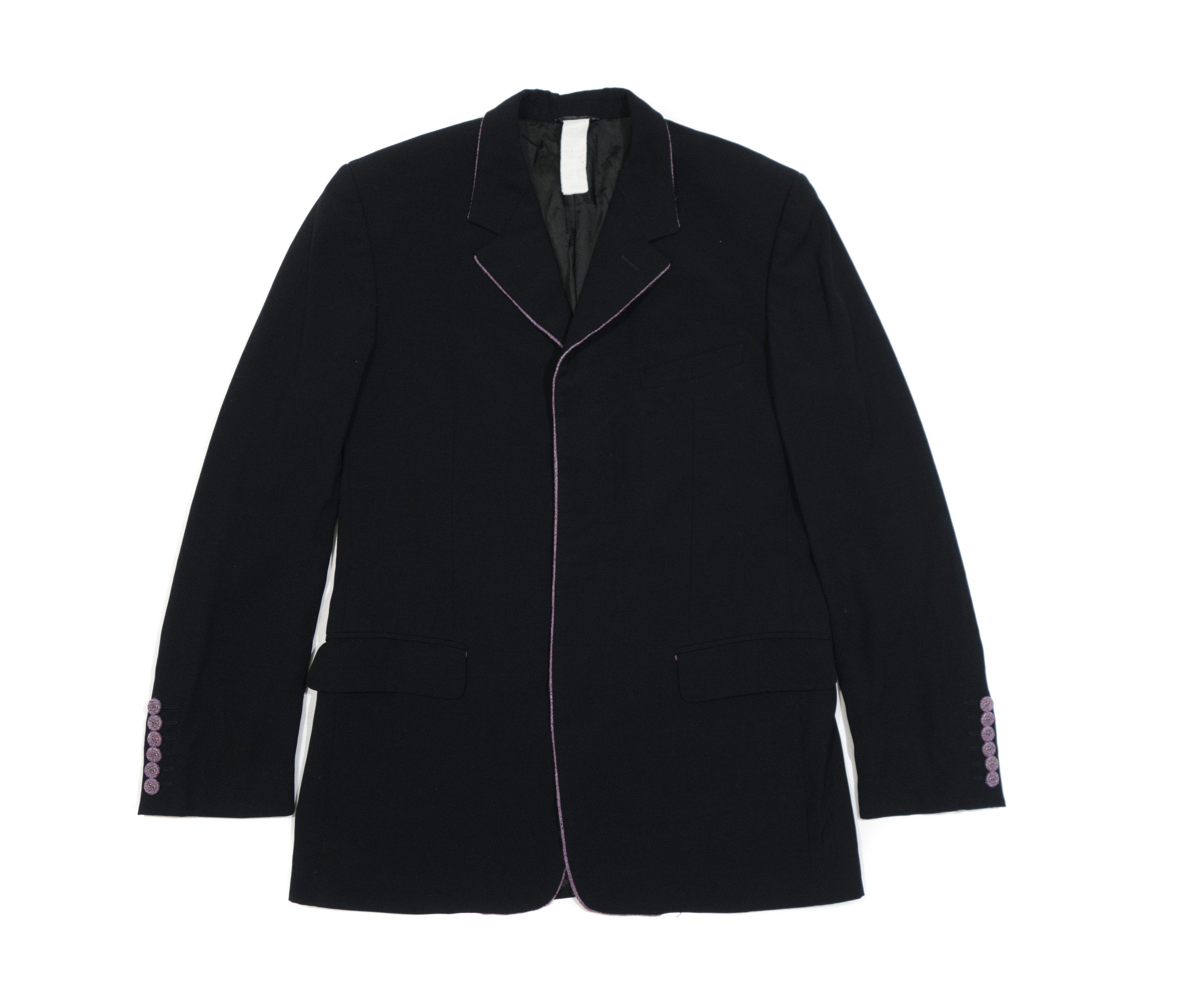 Versace Gianni Versace Couture Vintage Wool Blazer Piping Detail 90s Size XL / US 12-14 / IT 48-50 - 1 Thumbnail