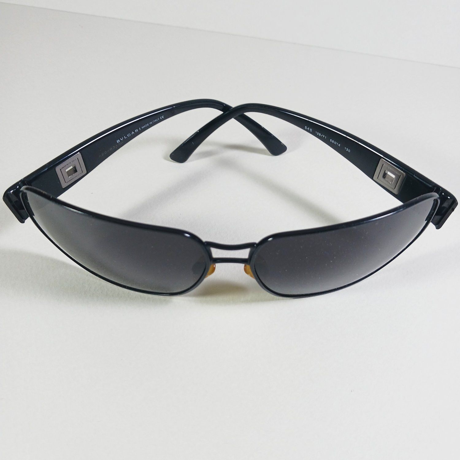 Bvlgari × Designer BVLGARI 545 128/71 Vintage Wrap Sunglasses w/Case Size ONE SIZE - 6 Thumbnail