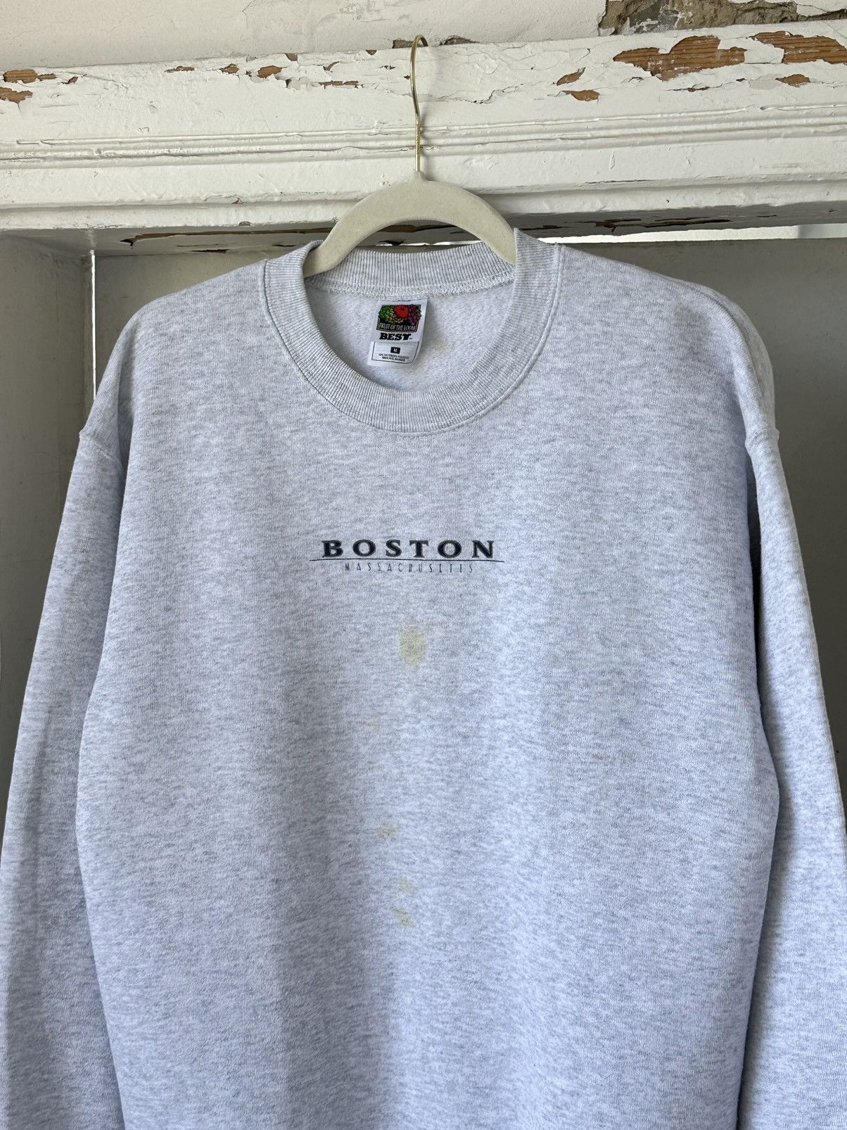 Vintage Vintage Boston Gray Sweatshirt Size US M / EU 48-50 / 2 - 2 Thumbnail