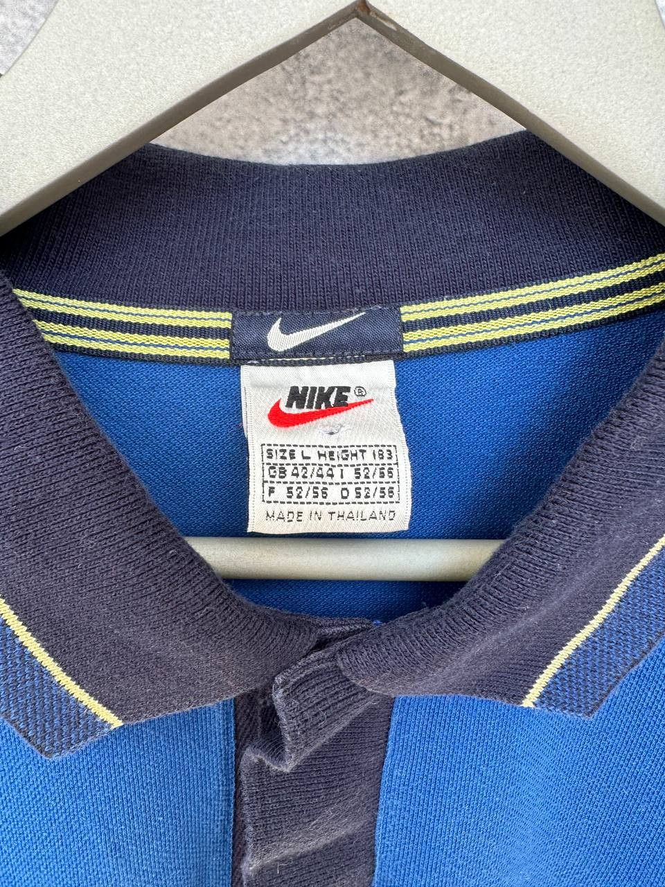 Nike Nike Vintage 90s Striped Polo T-Shirt Blue Short Sleeve Size US L / EU 52-54 / 3 - 10 Thumbnail