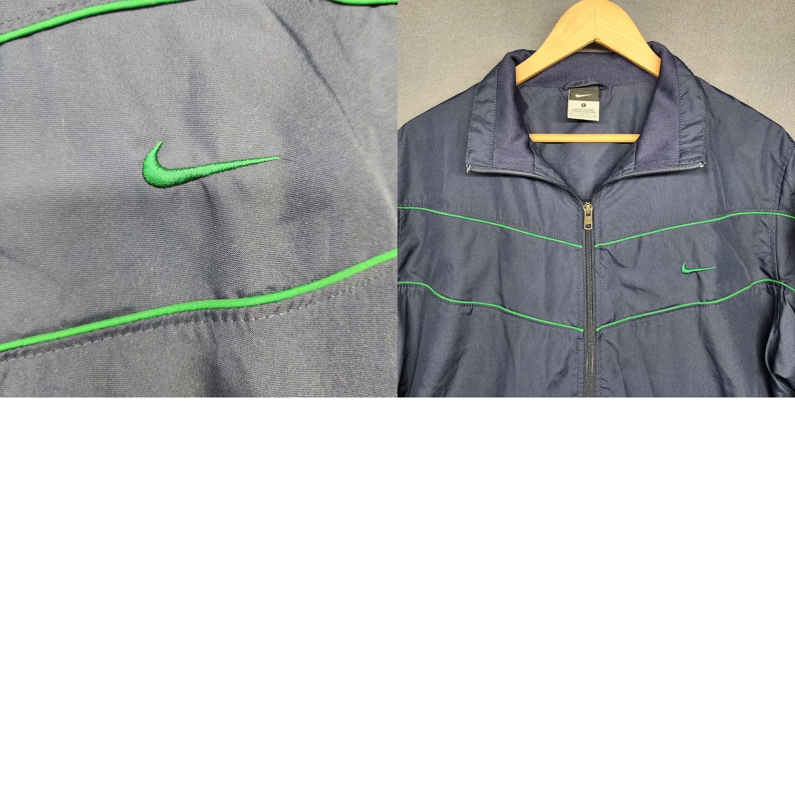 Nike Nike Windbreaker Jacket Mens Large Navy Blue Full Zip Lined Sport Culture Size US L / EU 52-54 / 3 - 9 Thumbnail