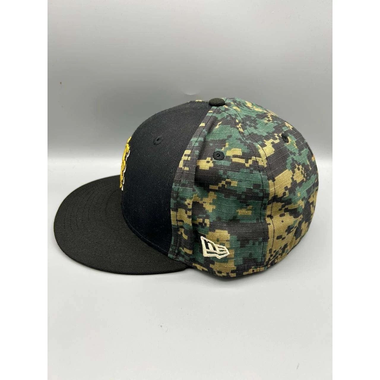 New Era New York Mets Hat Men 7 3/4 Black Camo MLB Fitted Cap Size ONE SIZE - 7 Thumbnail