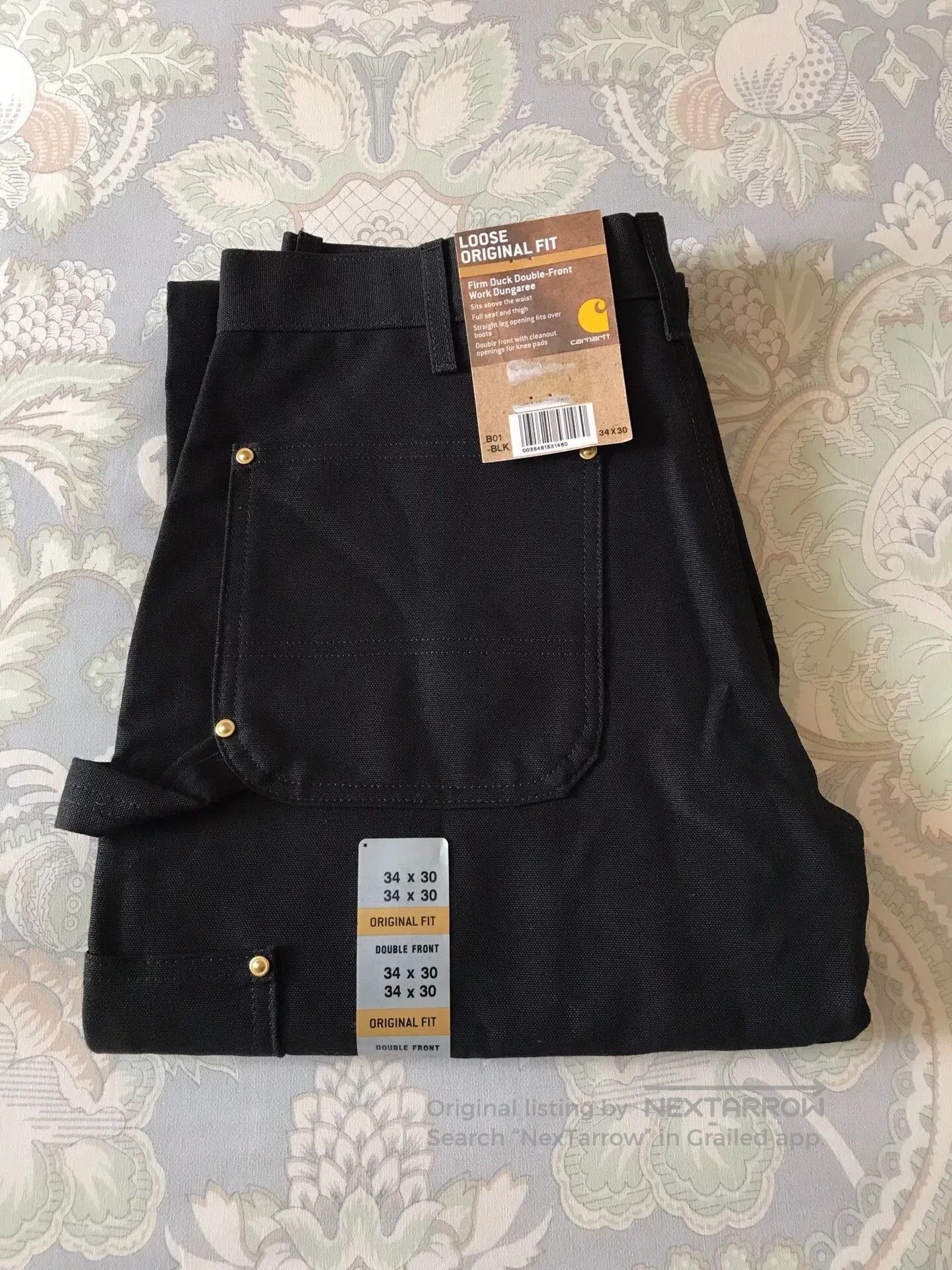 Carhartt Carhartt B01 BLK Canvas Work Pants. Size US 34 / EU 50 - 1 Thumbnail