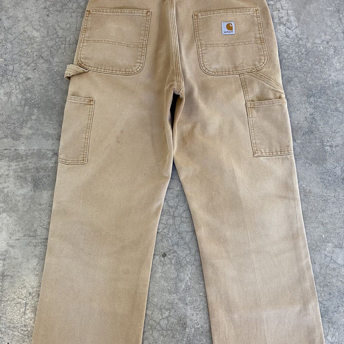 Carhartt VTG Carhartt Double Knee Faded Tan Splatter Painter Pants Size US 33 - 18 Thumbnail