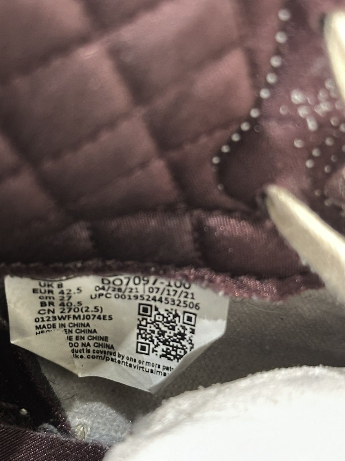 A Ma Maniere × Jordan Brand Air Jordan 1 A Ma Maniere Sail/Burgandy Size US 9 / EU 42 - 10 Thumbnail