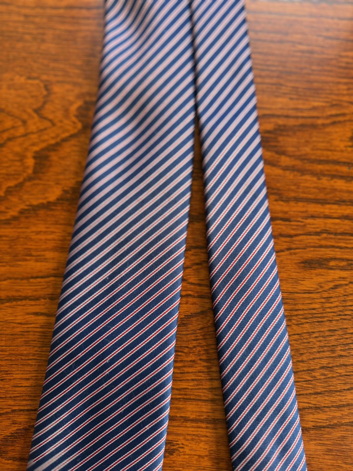 Other Ranten Navy Regimental Stripe Silk Tie Made in Japan Size ONE SIZE - 3 Thumbnail