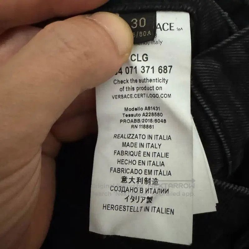 Versace Versace M Black Leather Logo Casual Pants . Size US 32 / EU 48 - 5 Thumbnail