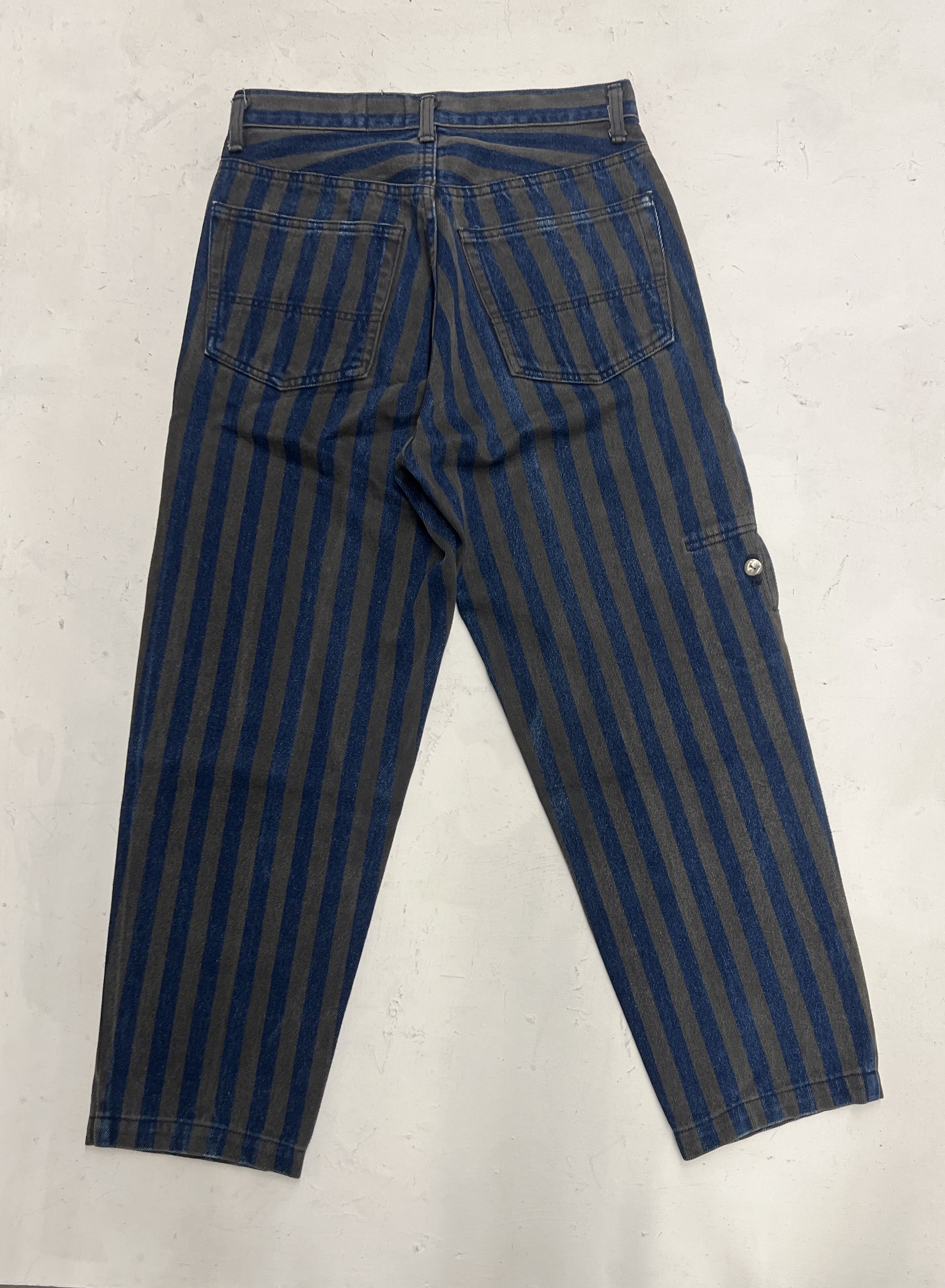 Issey Miyake Plantation Issey Miyake Striped Denim Pant Size 3 Wide Japan Size 26" / US 2 / IT 38 - 4 Thumbnail