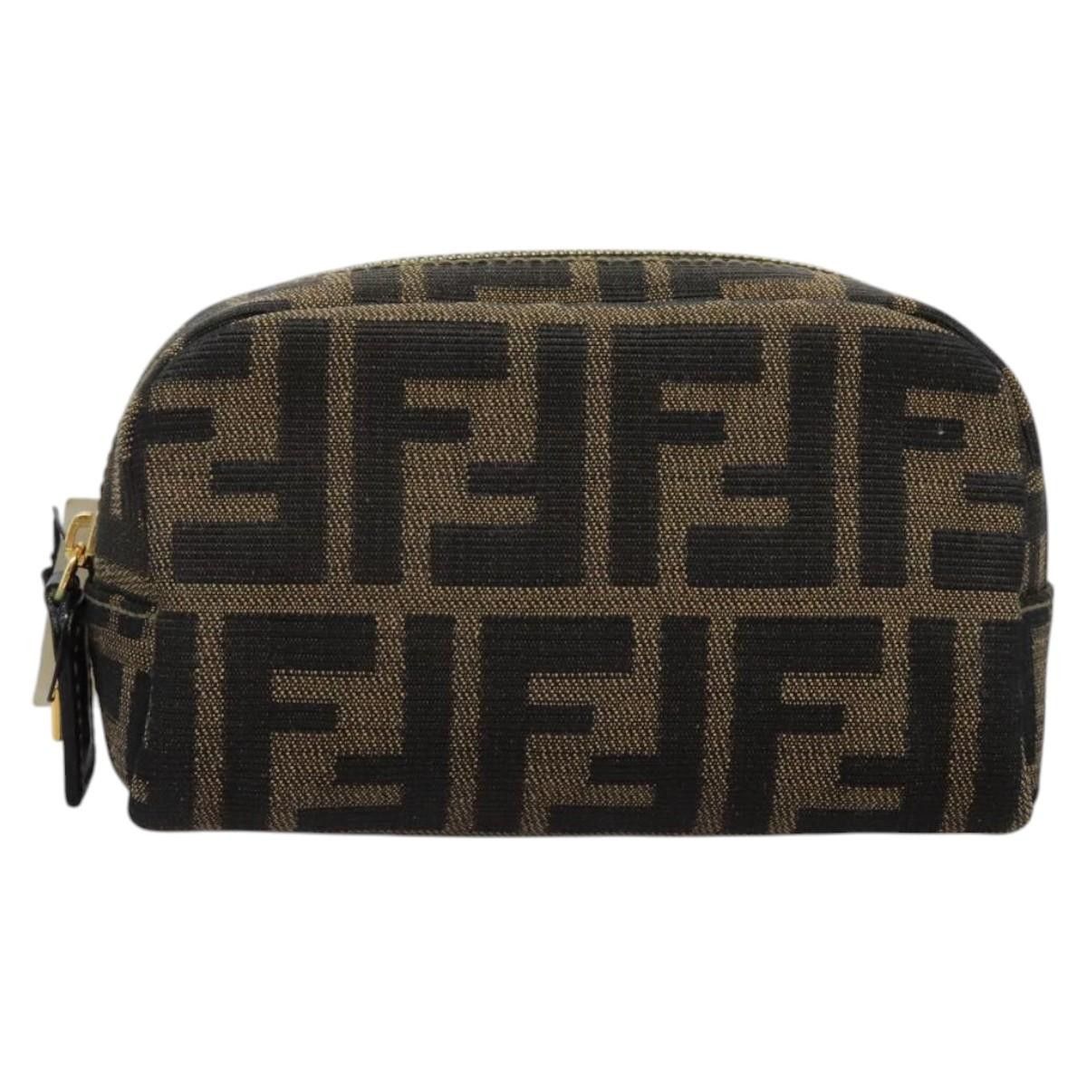 Fendi Zucca Brown Canvas Clutch Bag (Pre-Owned) Size ONE SIZE - 1 Thumbnail