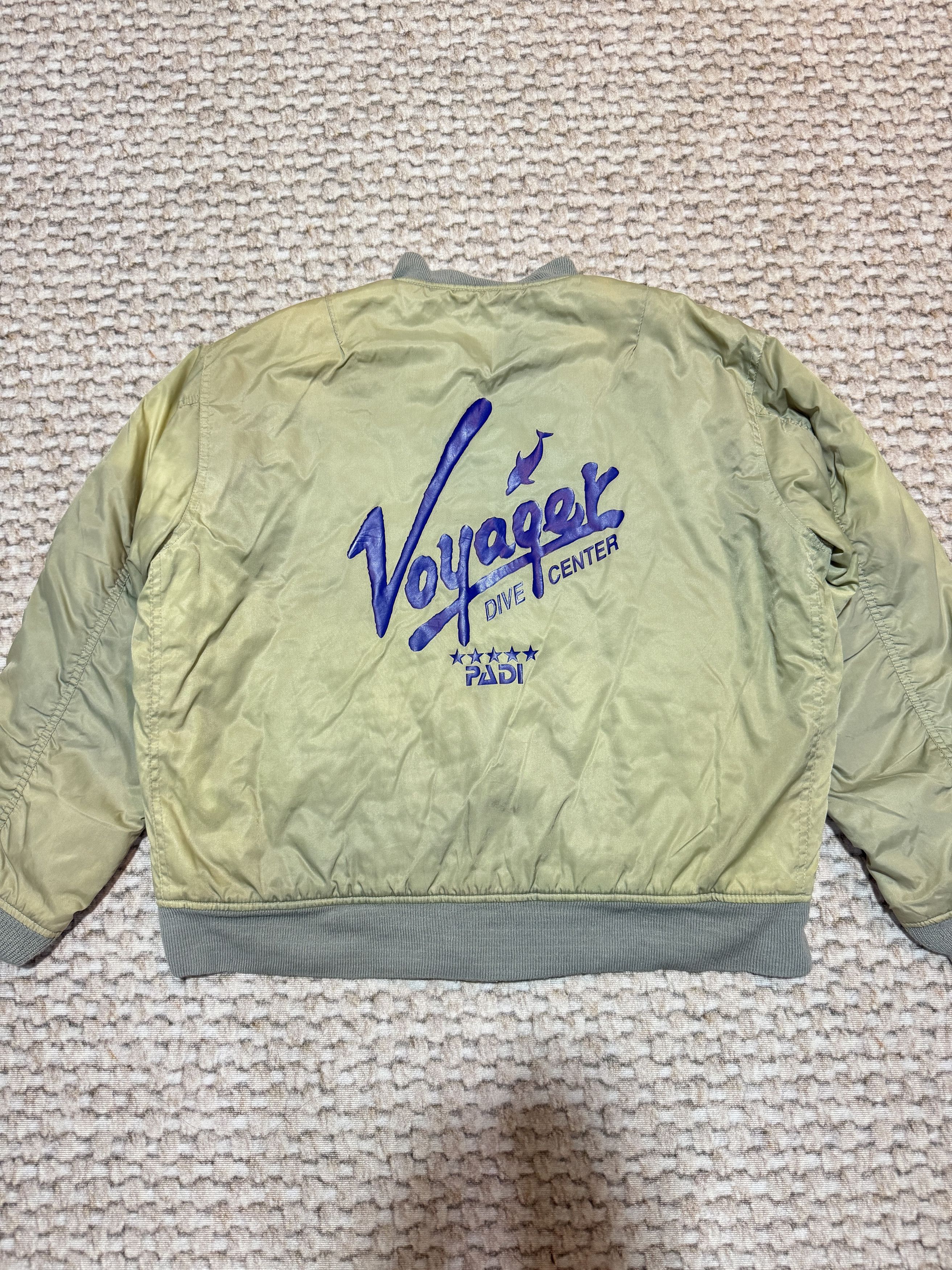 Japanese Brand Vintage Voyage Dive Center PADI Bomber Sun Paded Jacket Size US L / EU 52-54 / 3 - 2 Thumbnail