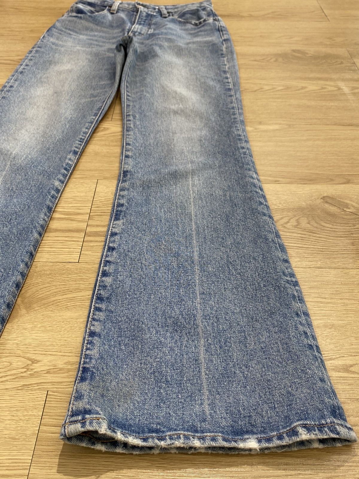 MOUSSY Moussy Acid Blue Wash Whiskers Style Flare Jeans Size US 26 / EU 42 - 6 Thumbnail