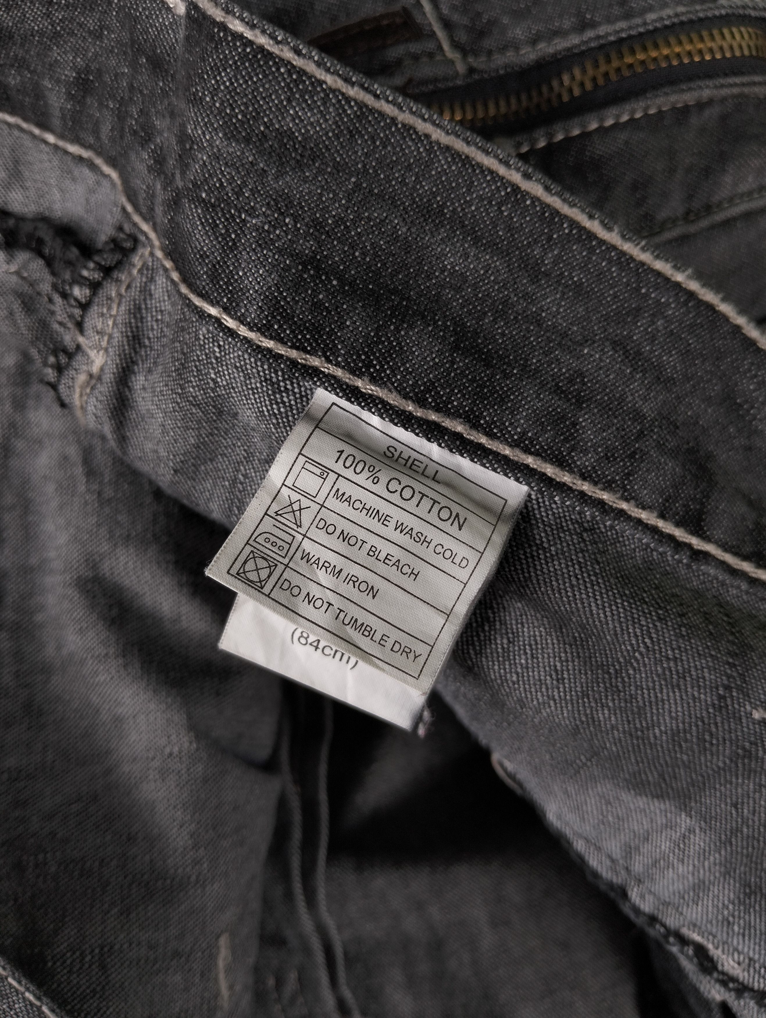 PPFM Dog House Double Waist Monkey Pocket Buckle Back Jeans Size US 33 - 14 Thumbnail