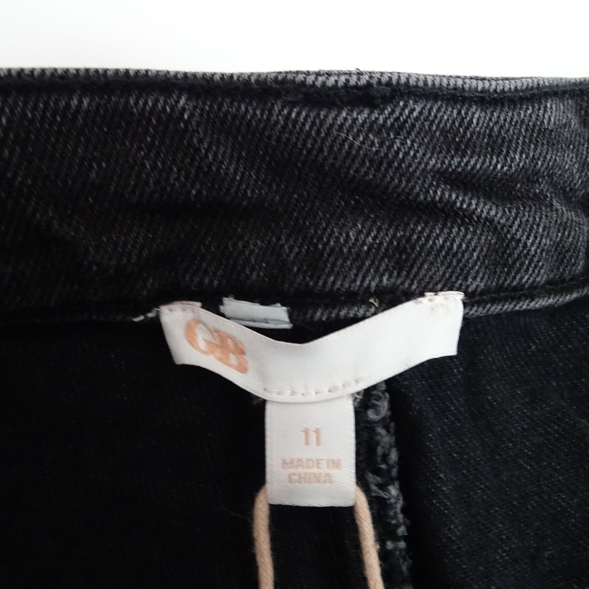 GB GB Black Ripped Wide Leg Flare Jeans Juniors Size 11 Denim F Size 31" - 6 Thumbnail