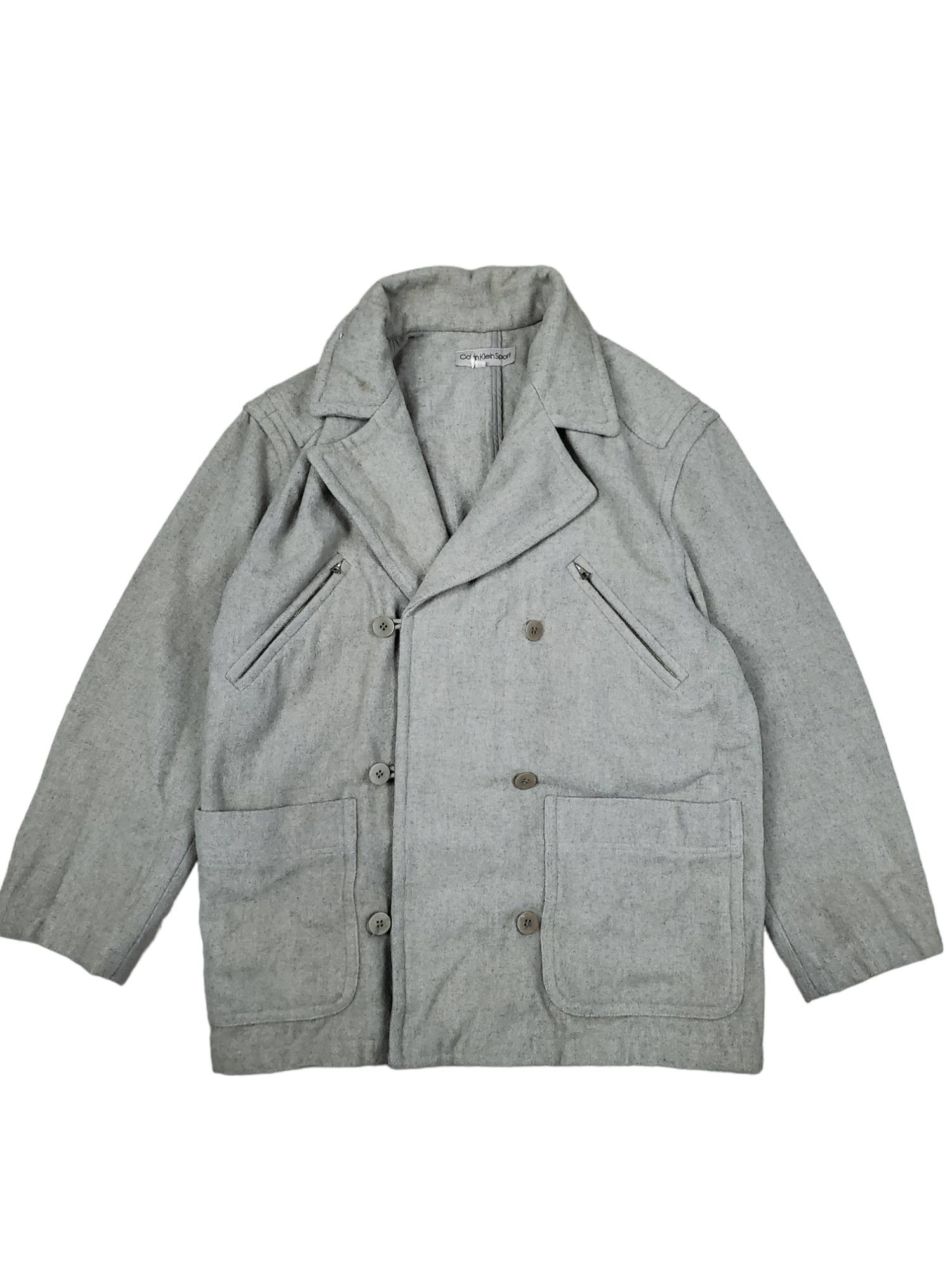 Calvin Klein Sport Double Breasted Jacket Wool