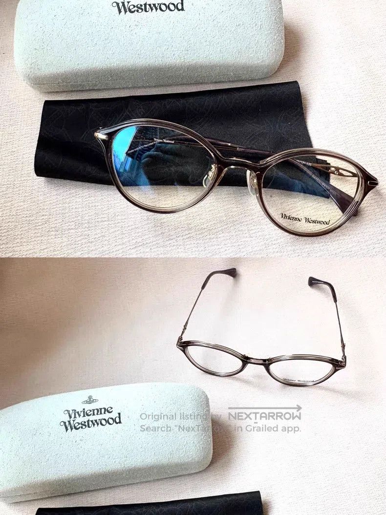 Vivienne Westwood Vivienne Westwood Gray Cat-eyed Saturn Eyeglass Frames Size ONE SIZE - 5 Thumbnail