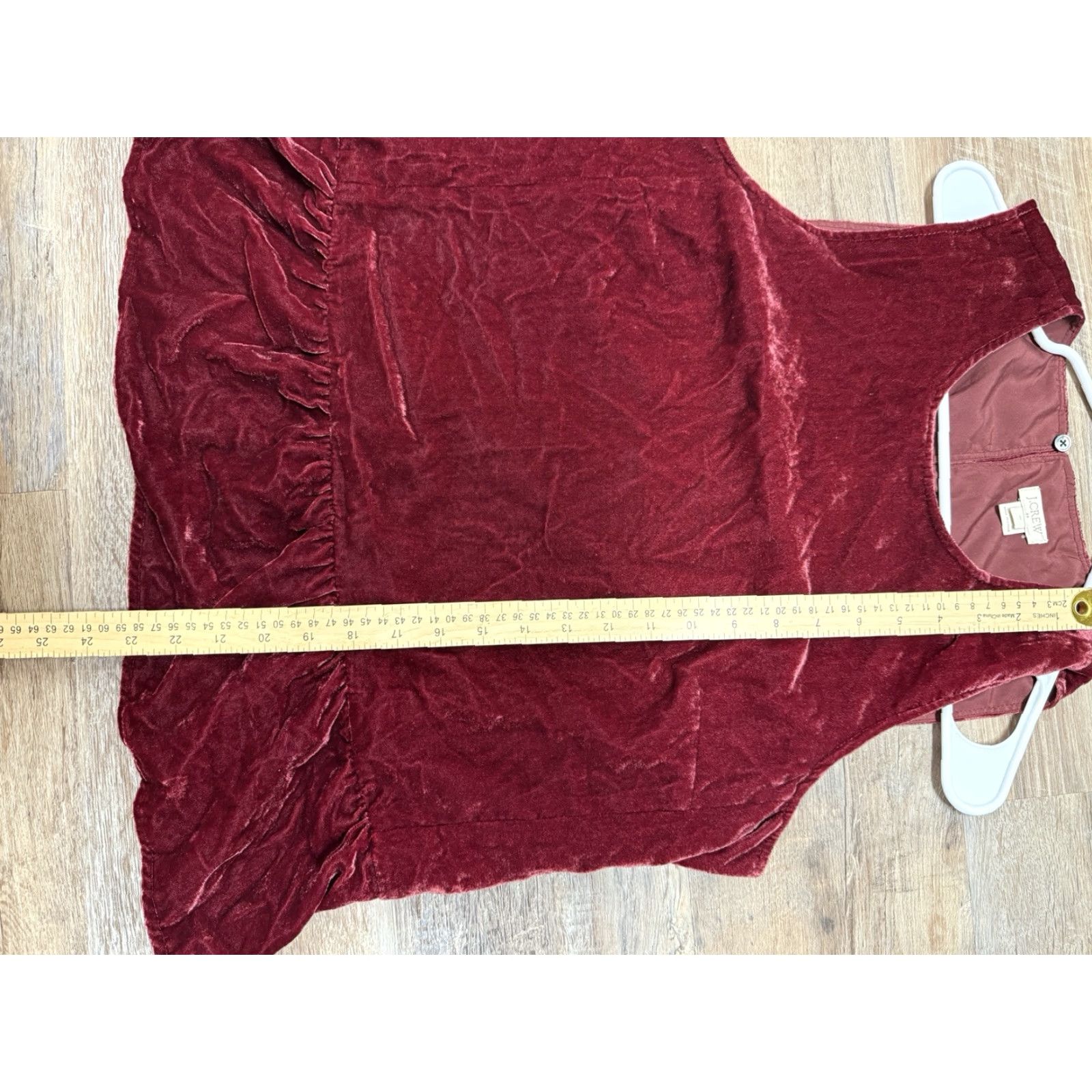 J.Crew J. Crew Velvet Sleeveless Top Burgundy Women's Size 10 Ring Round Neck Tank Lined Party/Cocktail Casual Holiday Basic Size L / US 10 / IT 46 - 7 Thumbnail
