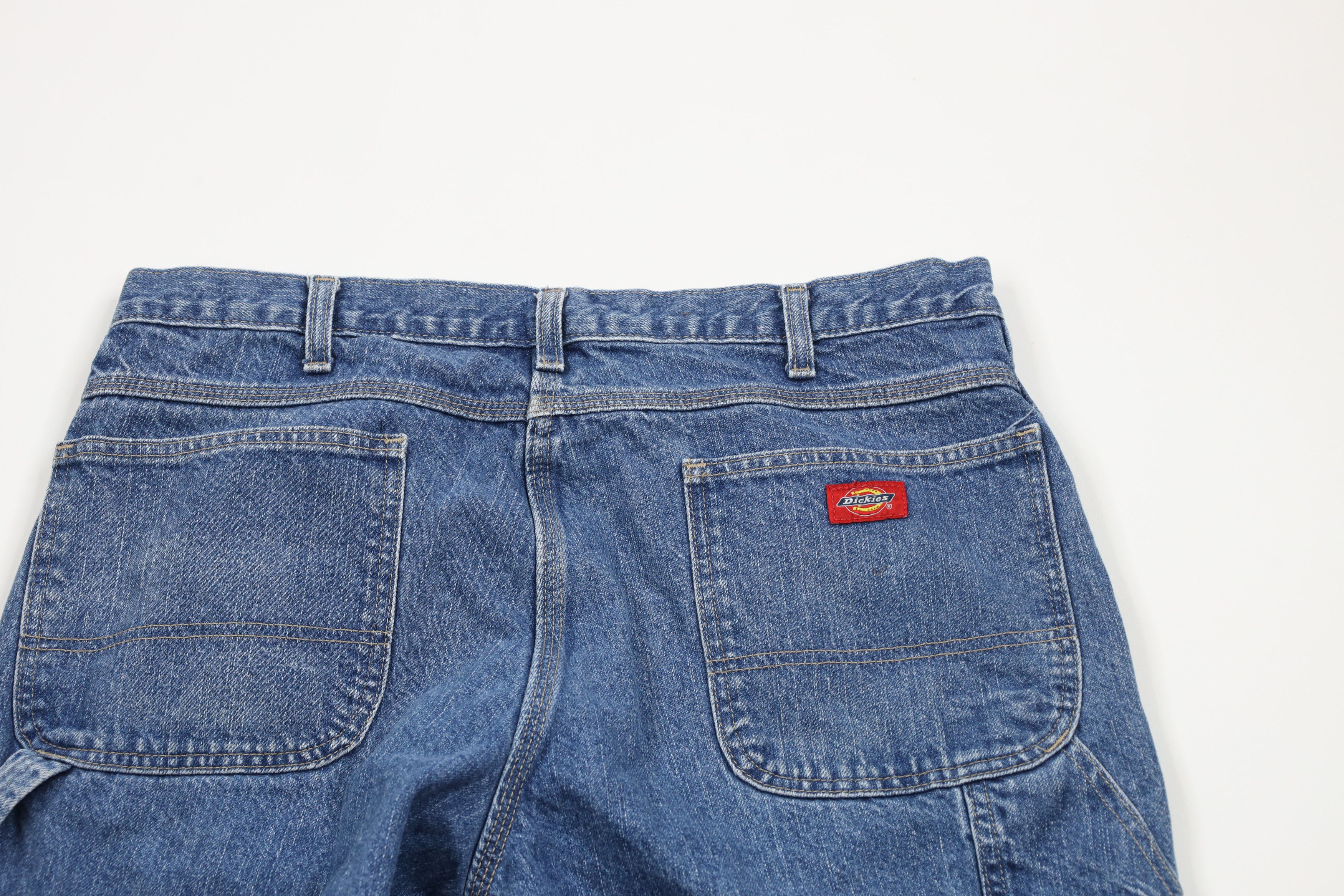 Dickies × Vintage Vintage Dickies Spell Out Wide Leg Dungaree Denim Jeans Size US 36 / EU 52 - 9 Thumbnail