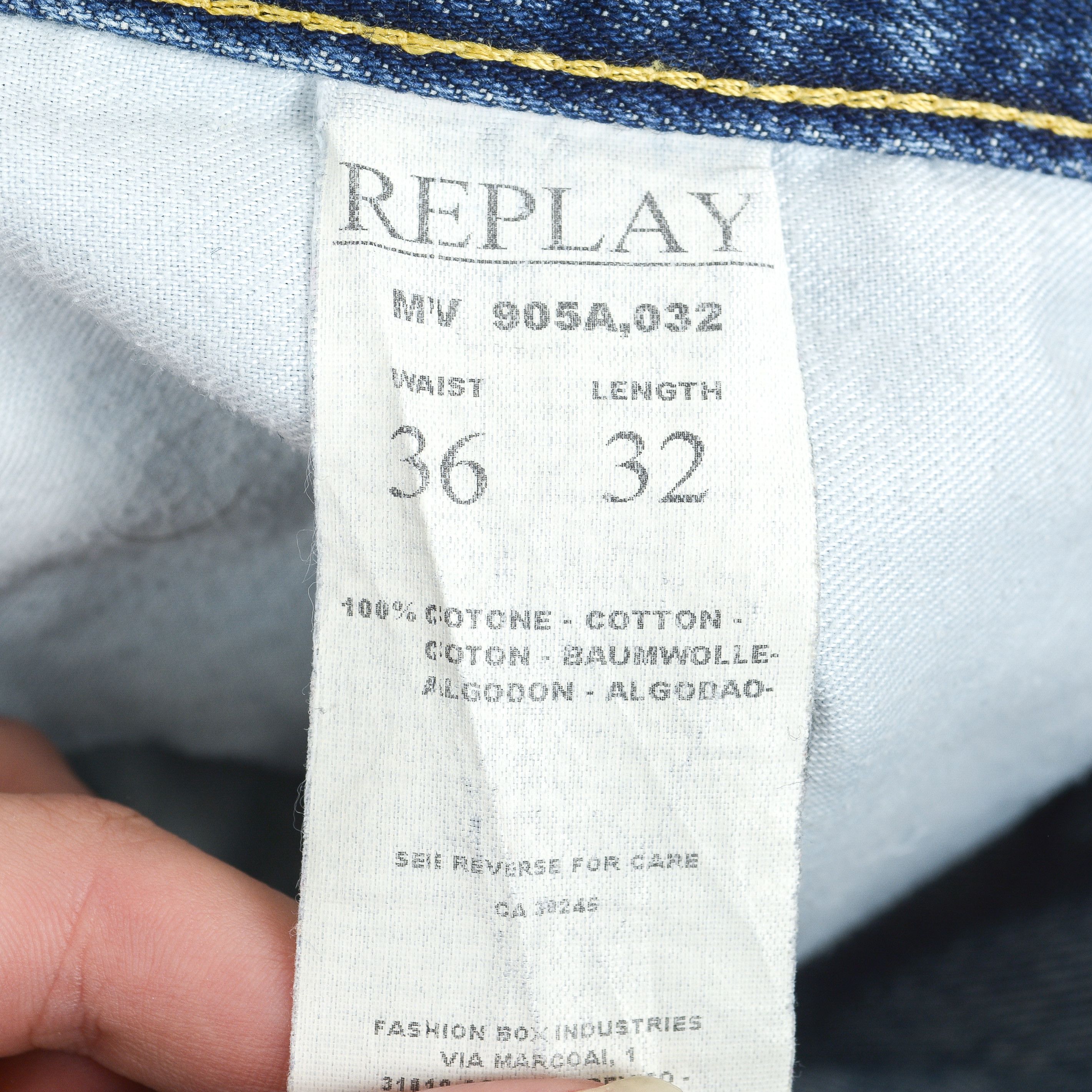 Replay Relaxed Baggy Pants Mens W36 L32 Jeans Denim Trousers blue Size US 36 / EU 52 - 6 Thumbnail