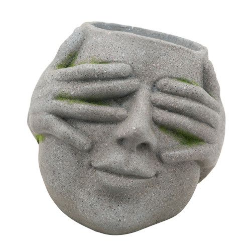 Designer × Homemade RESIN, 9"H NO SEE PLANTER, GRAY Size US L / EU 52-54 / 3 - 1 Thumbnail