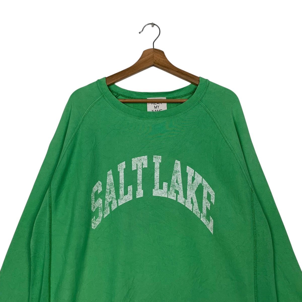 Japanese Brand Salt Lake Crewneck Green Sweatshirt Size L / US 10 / IT 46 - 2 Thumbnail