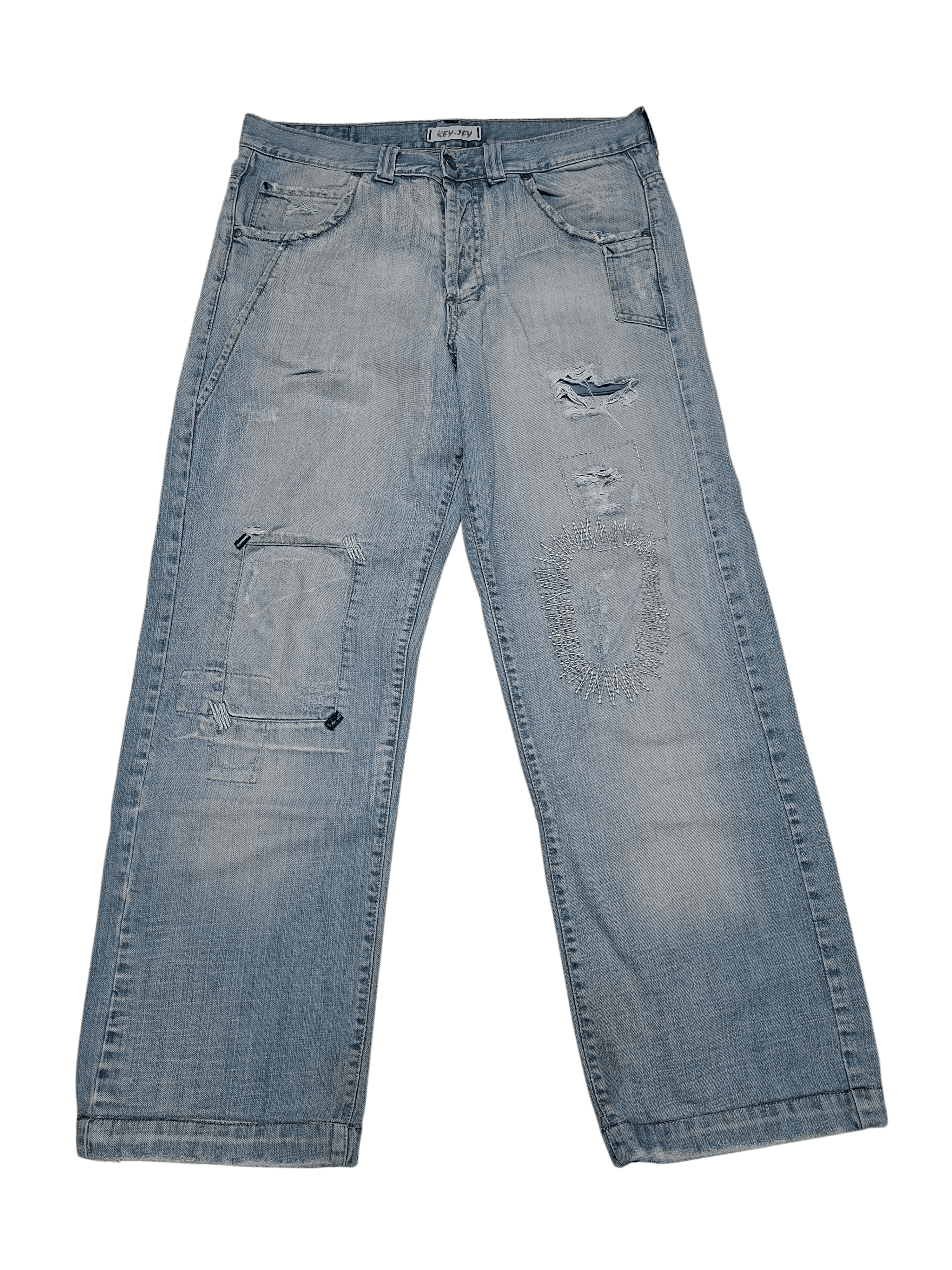 KEY JEY VINTAGE MADE IN ITALY AVANT GARDE BAGGY JEANS DENIM