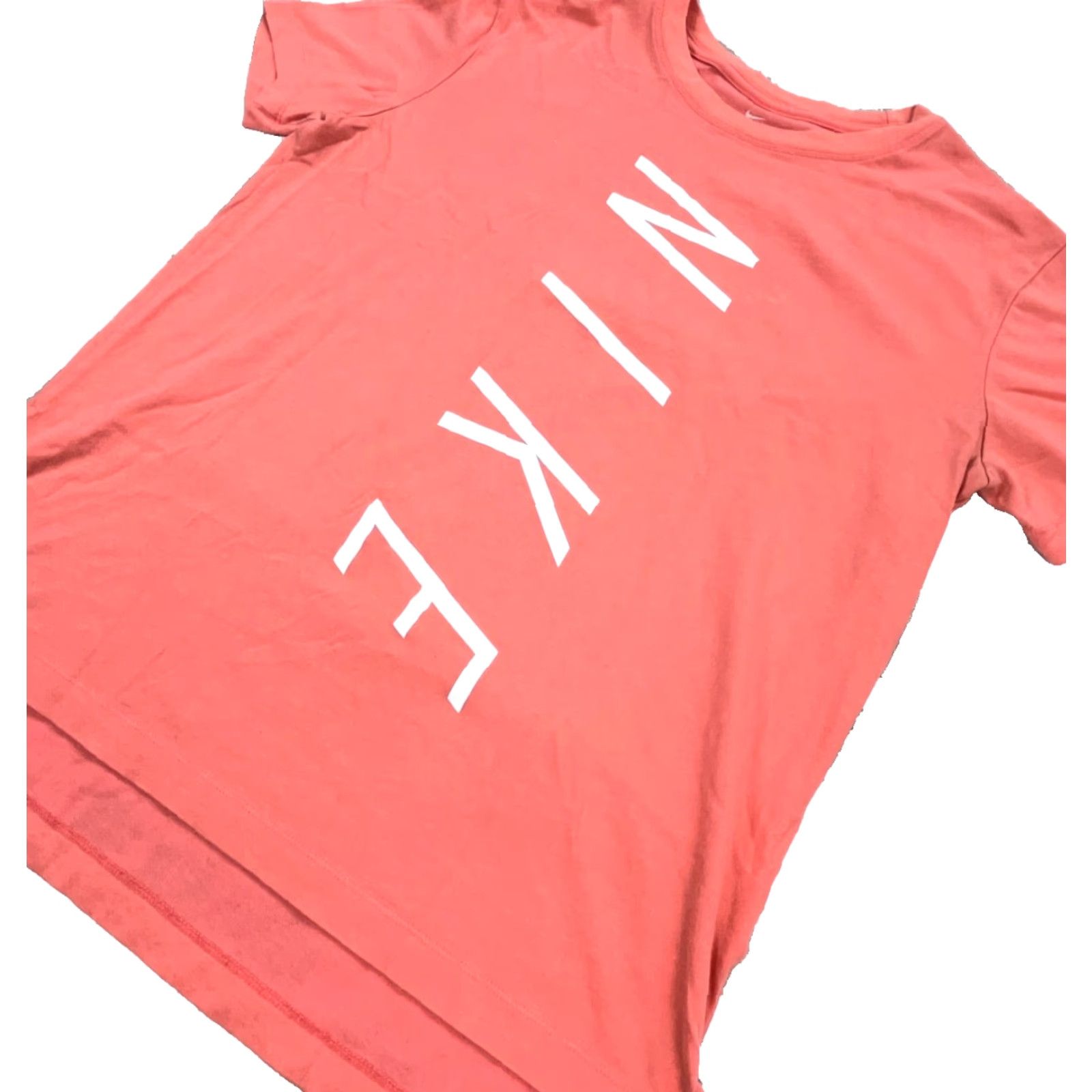 Nike Nike Shirt Women Large Pink White Tee Dri Fit Athletic Crew Neck Short Sleeve Casual Shirt Ladies 90s Retro Sports Basic Athletic Womens Size L / US 10 / IT 46 - 3 Thumbnail